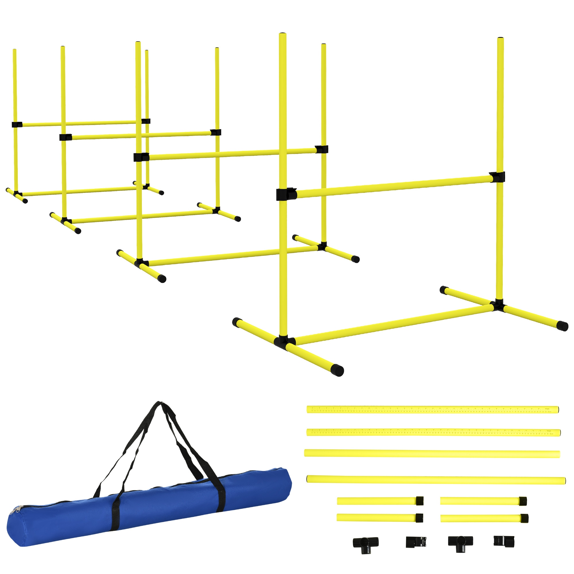 PawHut -  4 Piece Dog Agility Starter Kit Dog Agility Training Equipments Obstacle Course with Ad...