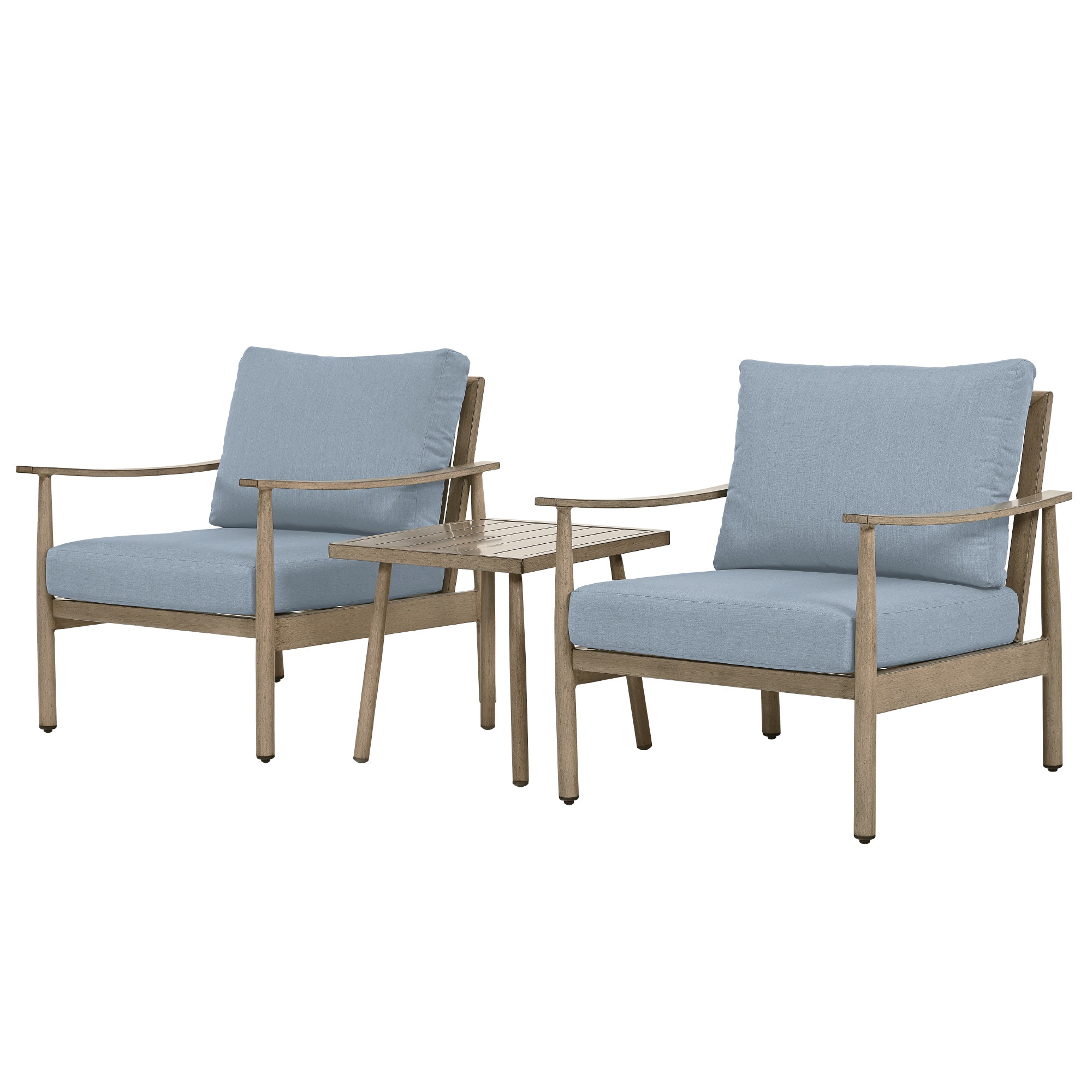  EL-SF3-ZL-B1-WL3 3 -Piece Patio Conversation Set with Blue Cushions
