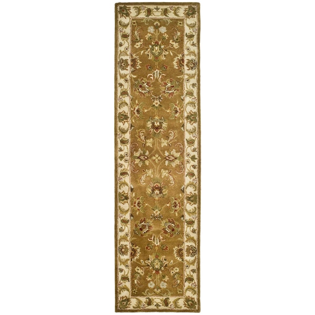 Safavieh Heritage Bikaner 2 x 8 Mocha/Ivory Indoor Floral/Botanical Oriental Handcrafted Runner Safavieh Heritage Bikaner 2 x 8 Mocha/Ivory Indoor Floral/Botanical Oriental Handcrafted Runner
