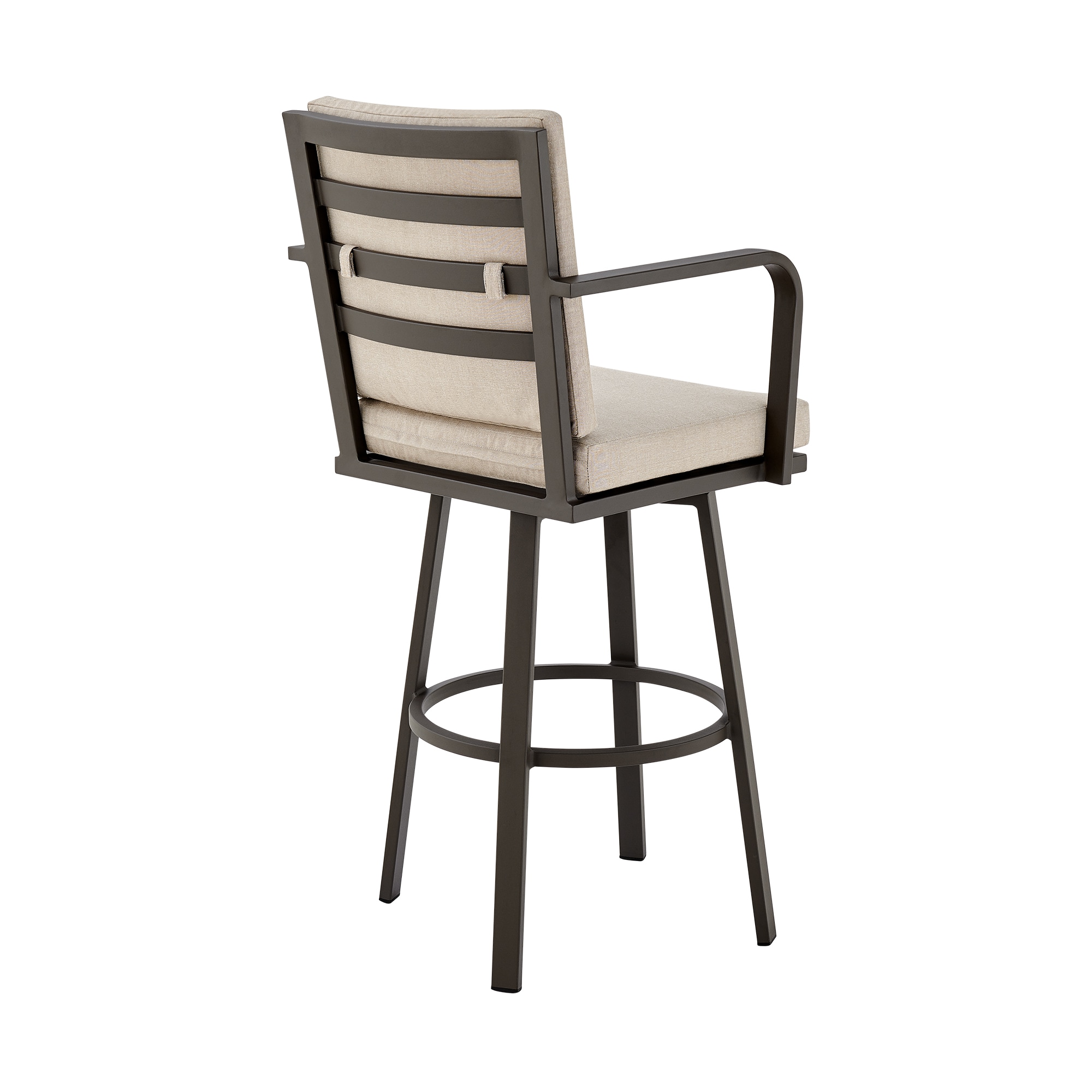 Eucalyptus Wood Outdoor Bar Stool with Cushions