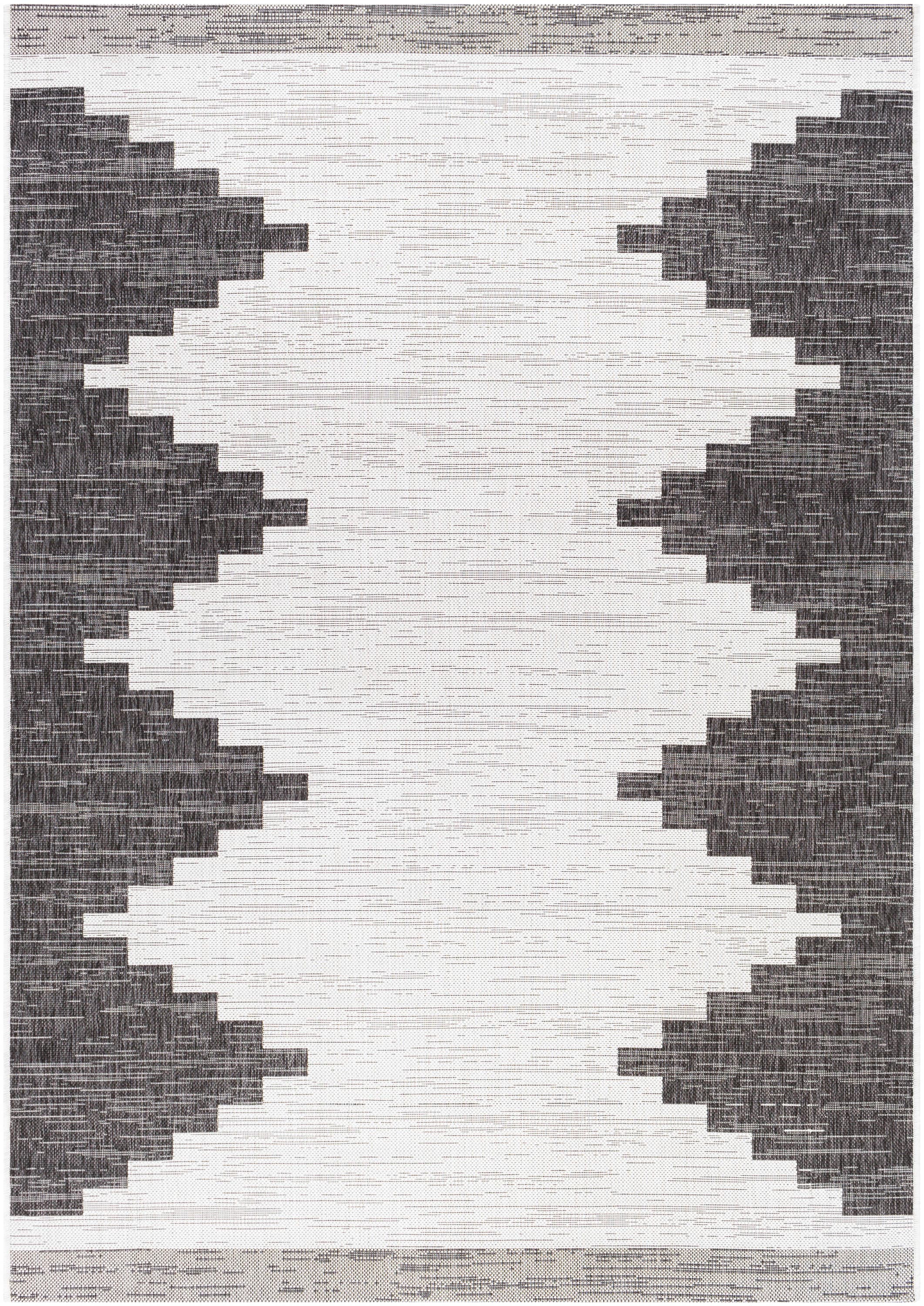 Easy Care Gray Synthetic 5' x 7' Reversible Rug