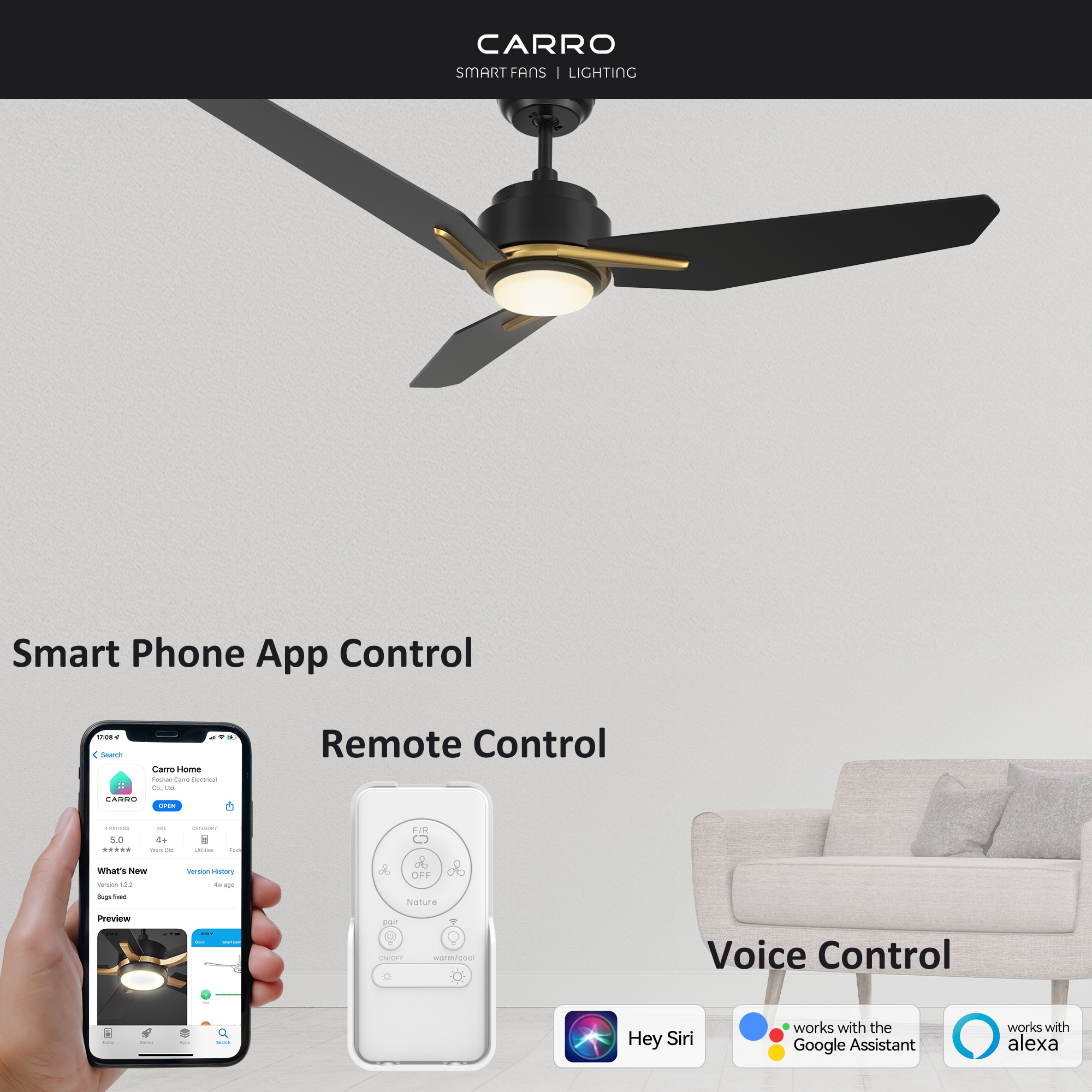 CARRO USA LS523J3-L11-B2-1G Ceiling-Fans - View #2