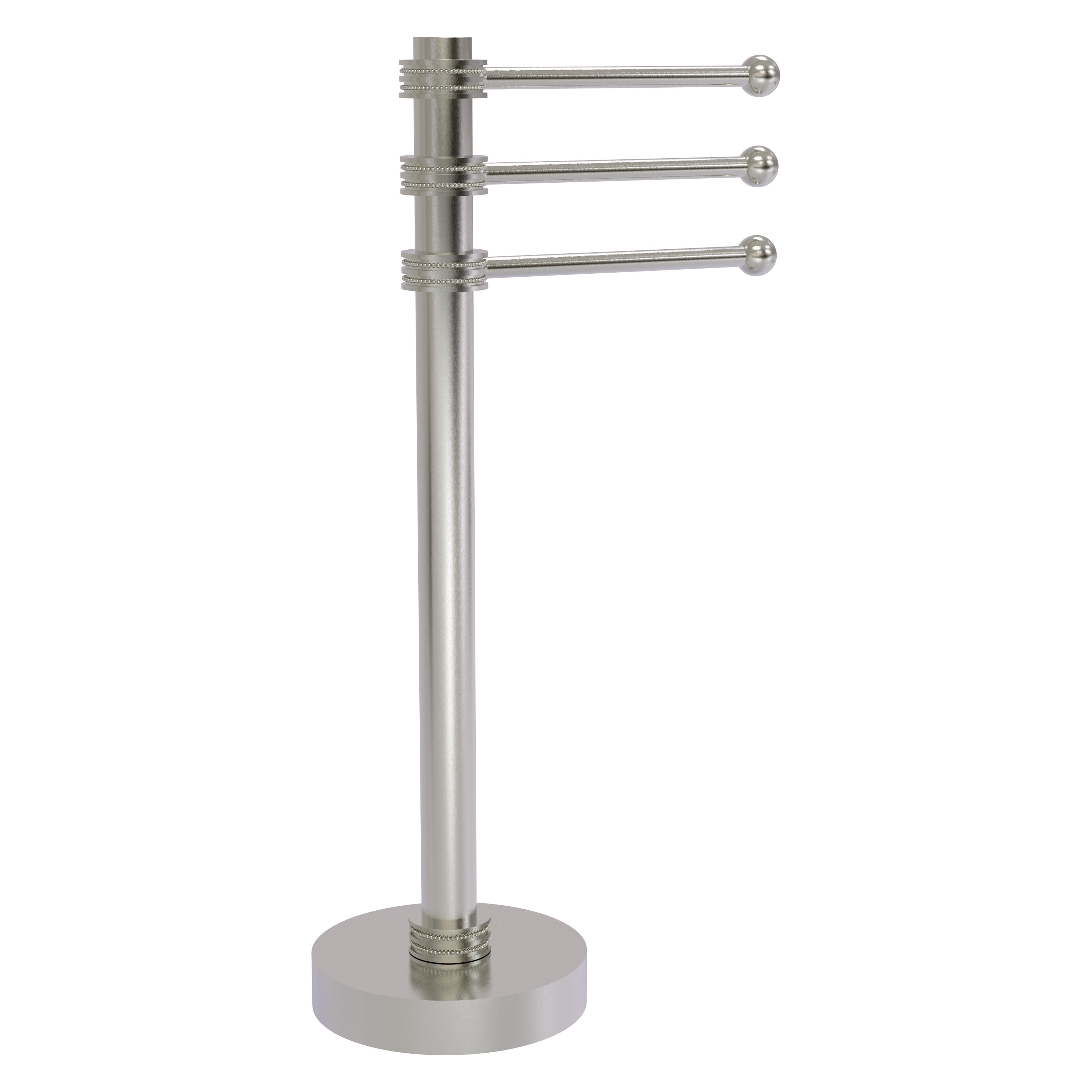 Allied Brass 973D-SN Satin Nickel Freestanding Towel Rack 9-Inches x 15-Inches x 8-Inches