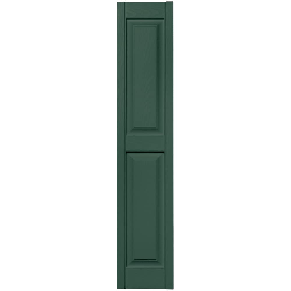 Vantage V4711259028 12-in W x 58.875-in H Forest Green Raised panel Exterior Shutters ( 1 -Pack )