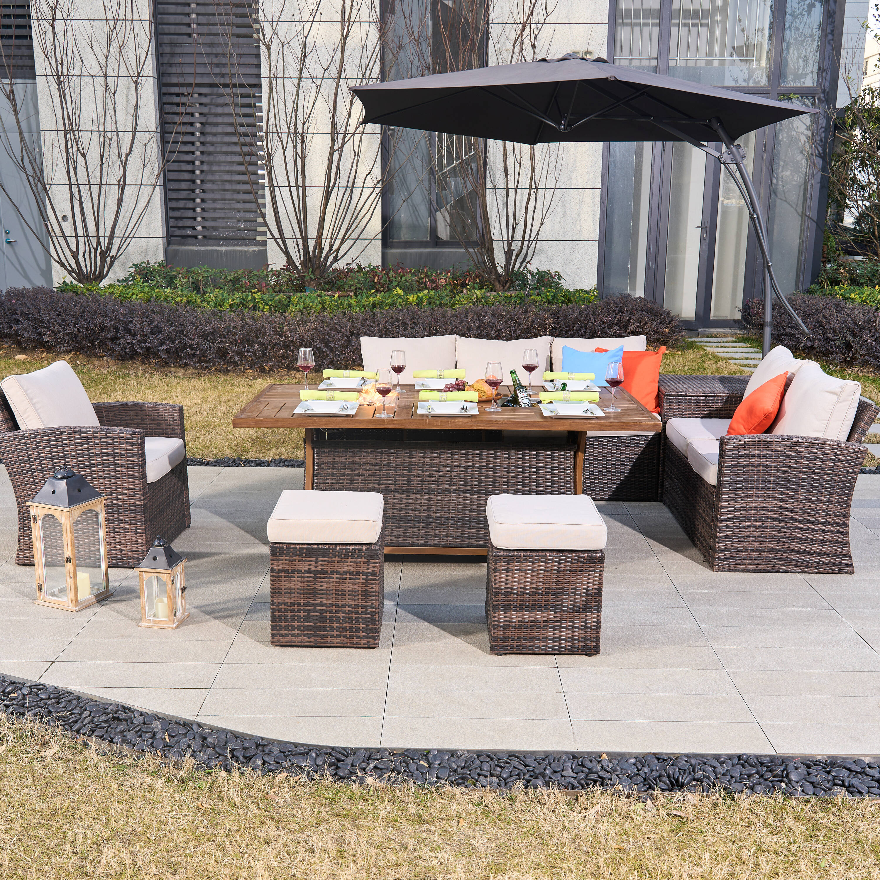 Direct Wicker DWG-2403BFI-BR Patio-Conversation-Sets - View #7