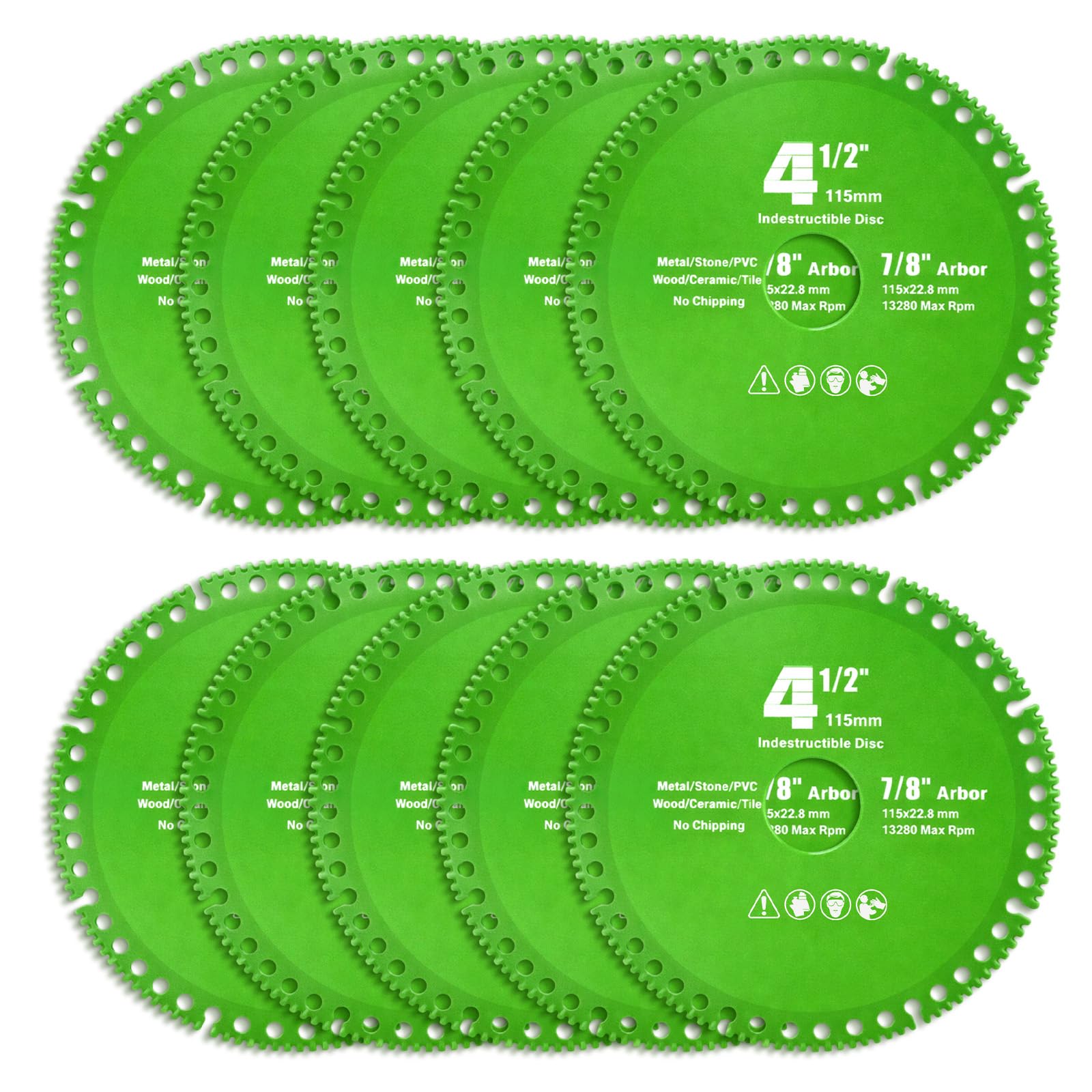 Afoxsos  10 Pcs Four and a Half Inch Diamond Cutting Discs Tile Cutter Saw Blade for Angle Grinder Thin Chip Free Versatile Cutting Disc for