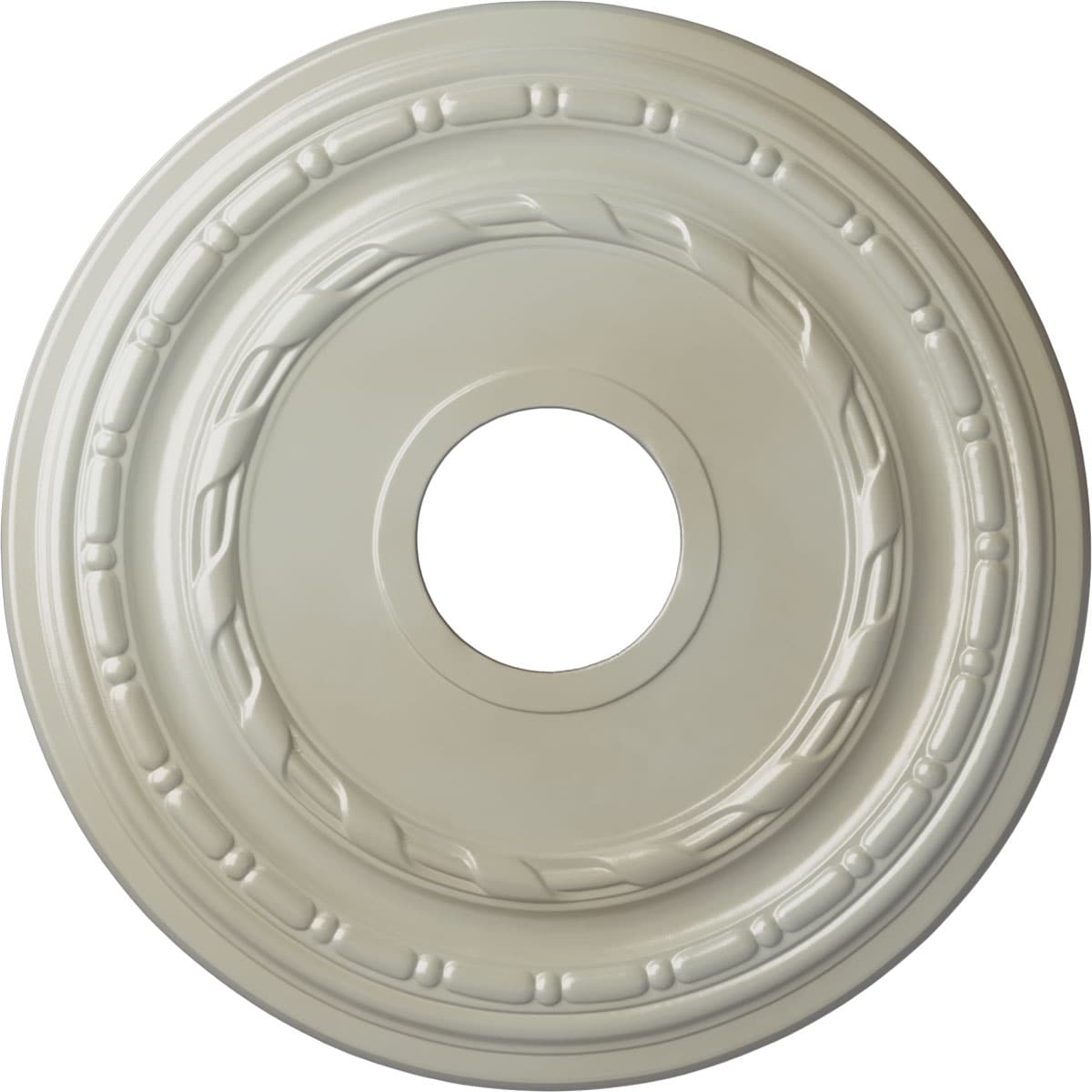 Ekena Millwork CM15DUFBS Dublin 15.375-in W x 15.375-in L Painted Flash Blue Polyurethane Whole Ceiling Medallion