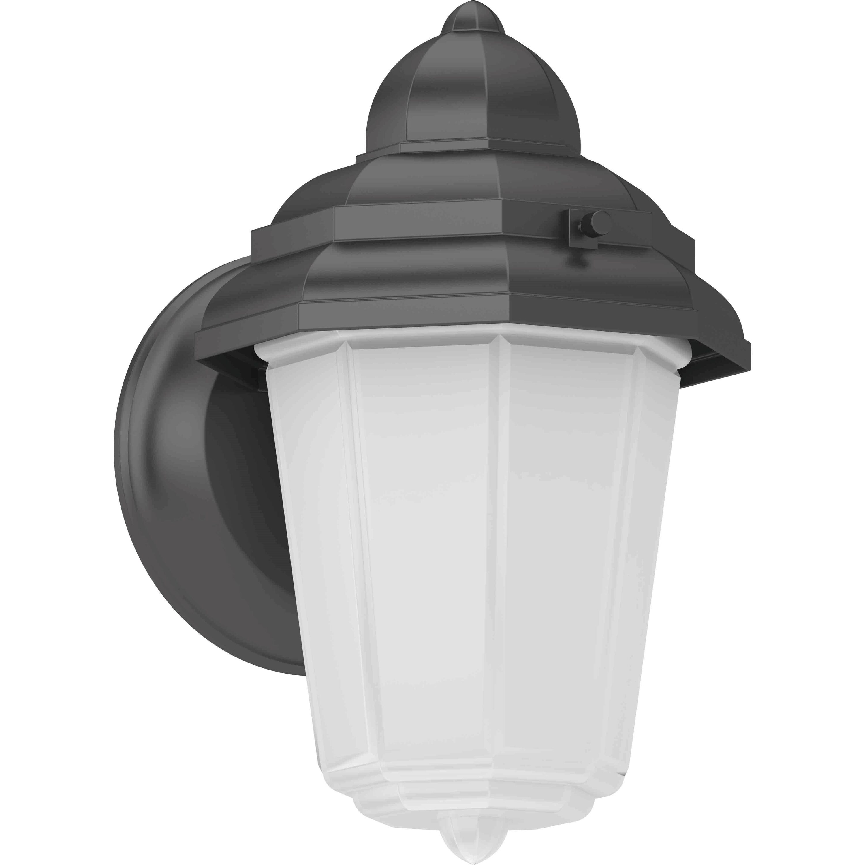 Lustrous Shine Black Outdoor Wall Sconce, 8.75" Dimmable Lantern