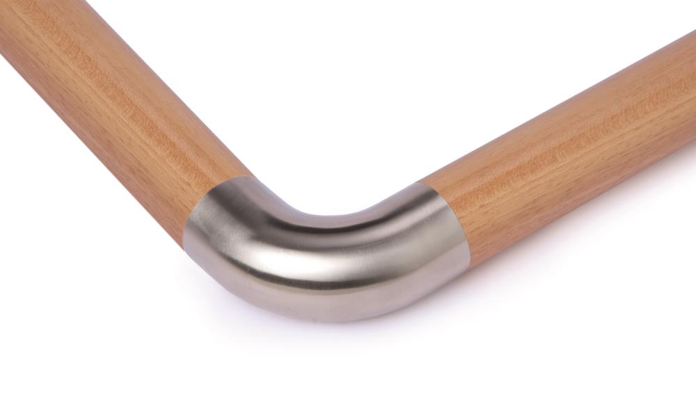 IAM Design E600 WoodInox 1.75-Inches x 3-Inches Satin Finished Stainless steel Elbow