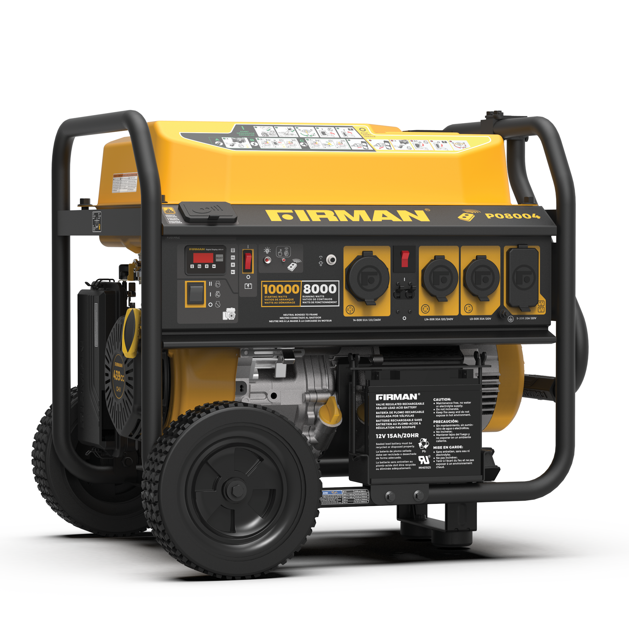 Firman P08004 Performance 10000 / 8000 -Watt Single fuel Portable Generator