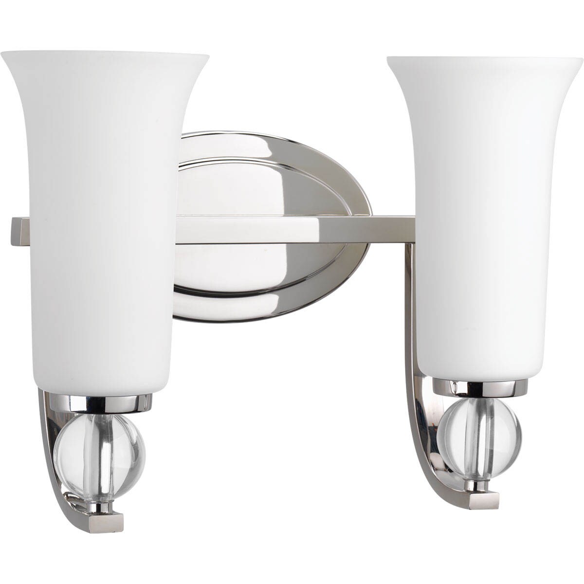 Progress Lighting P2173-104 Elina 2-Light Polished Nickel Transitional Vanity Light