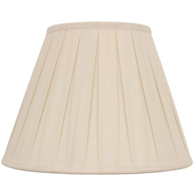 Cream Fabric Bell Lamp Shade, 16 Inch Pleated Lamp Shade