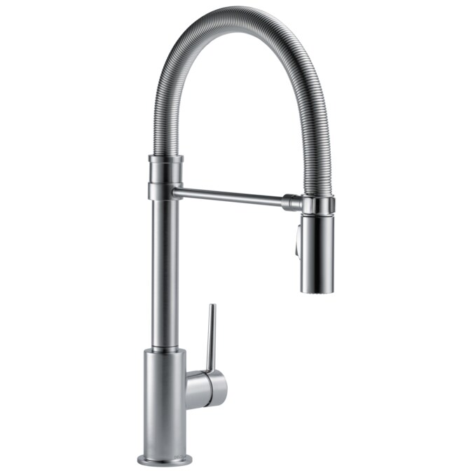 Delta Trinsic Pro Arctic Stainless Single Handle Pull-down Kitchen Faucet with Sprayer Function