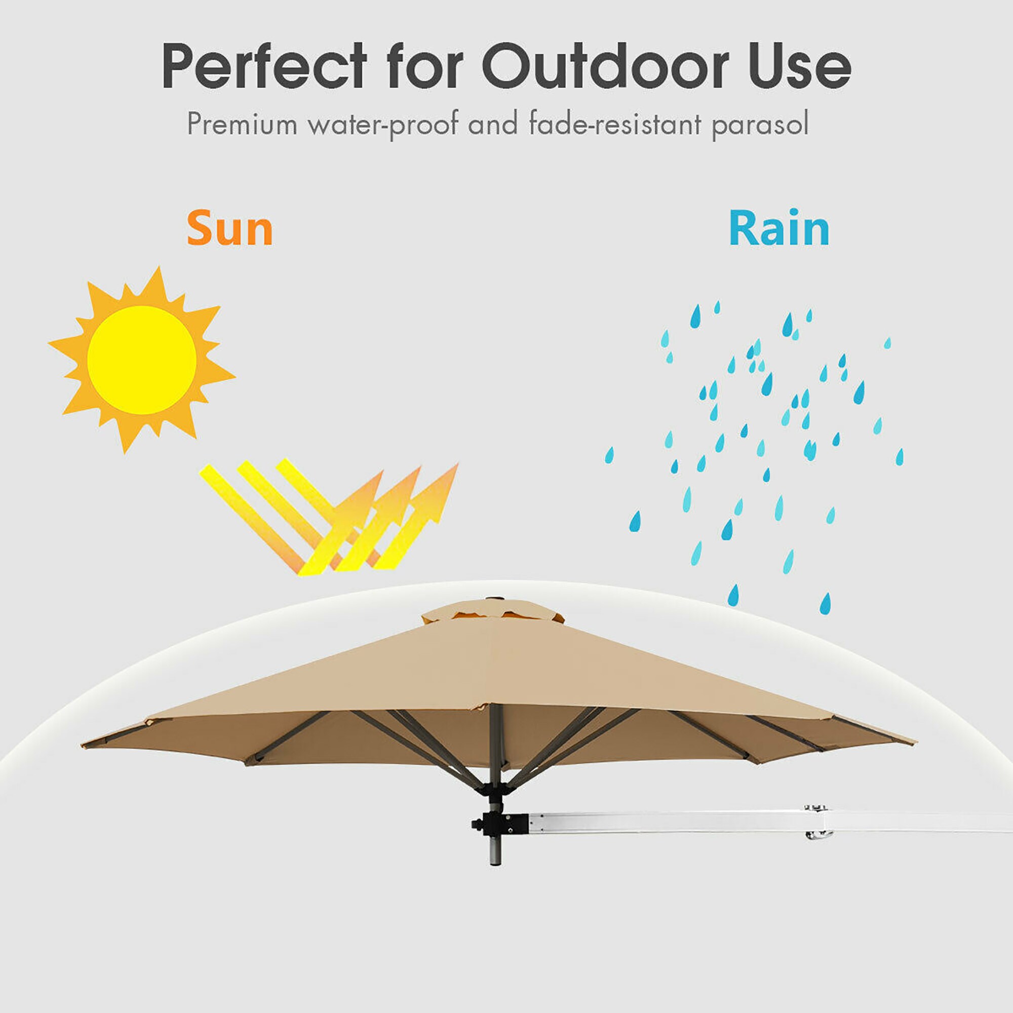 Costway OP70378BE+ Umbrellas-2 - View #4