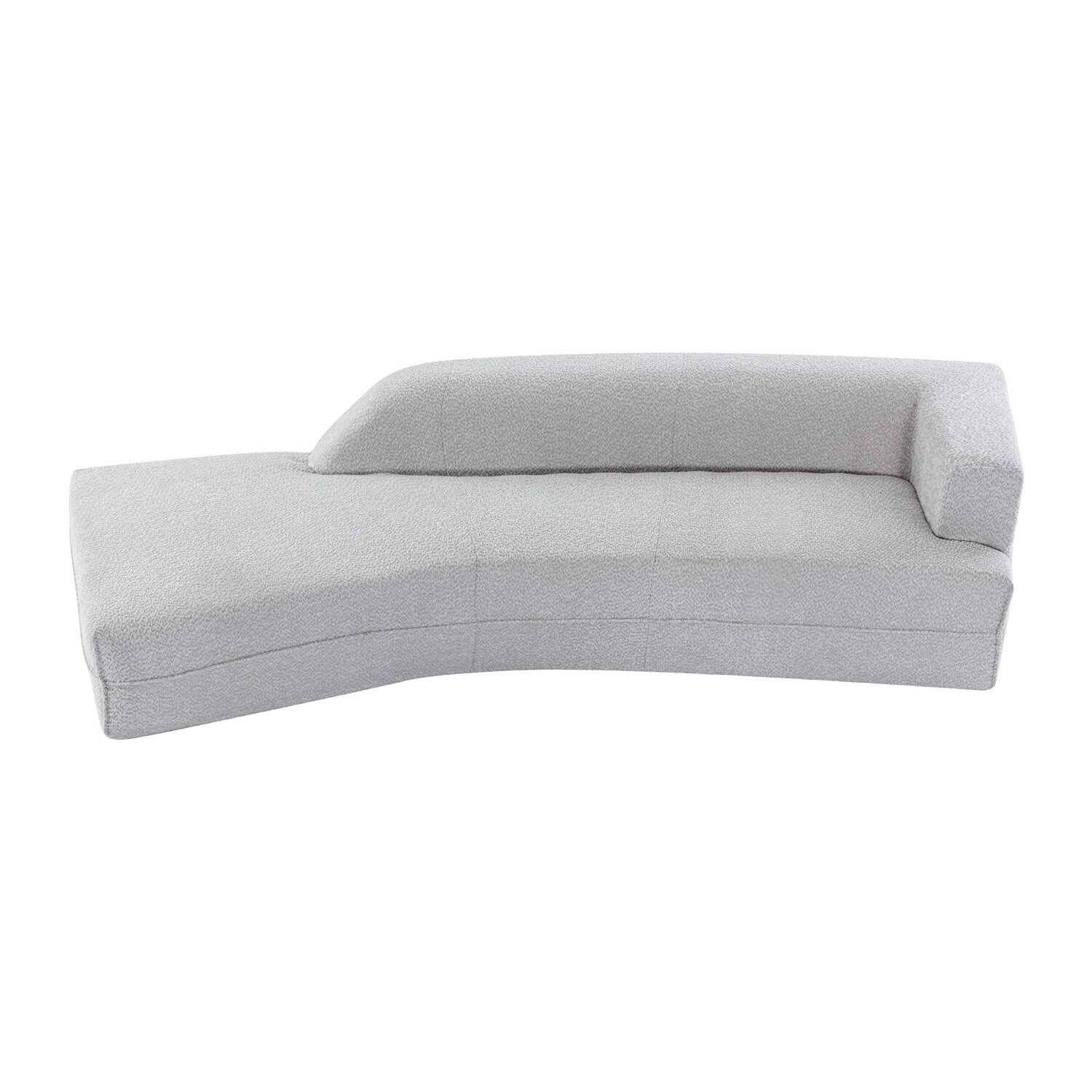 SINOFURN Modern Gray Boucle Chaise Lounge in the Chaise Lounges ...