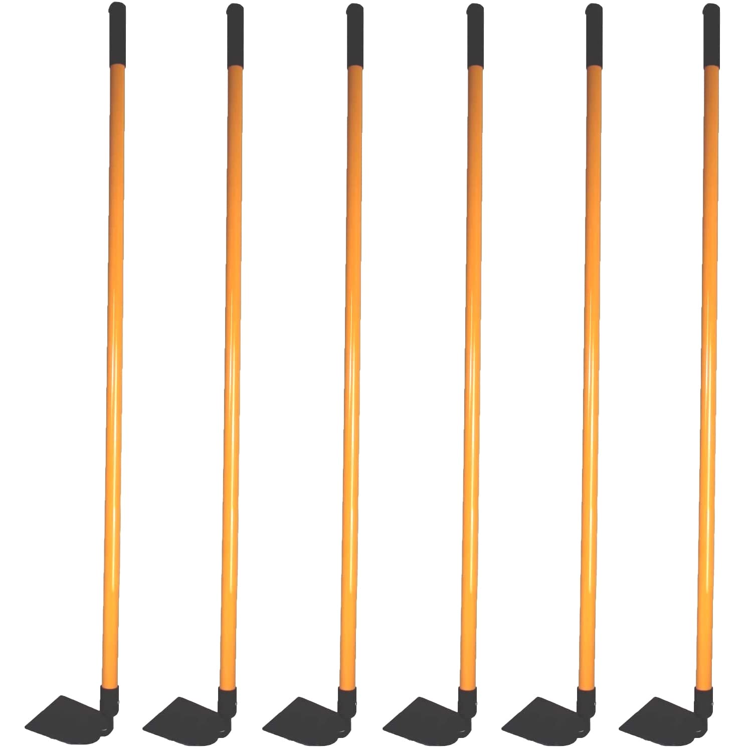 Ashman Online GARDENHOE6PACK 58-in L Fiberglass -Handle Steel Garden Rake