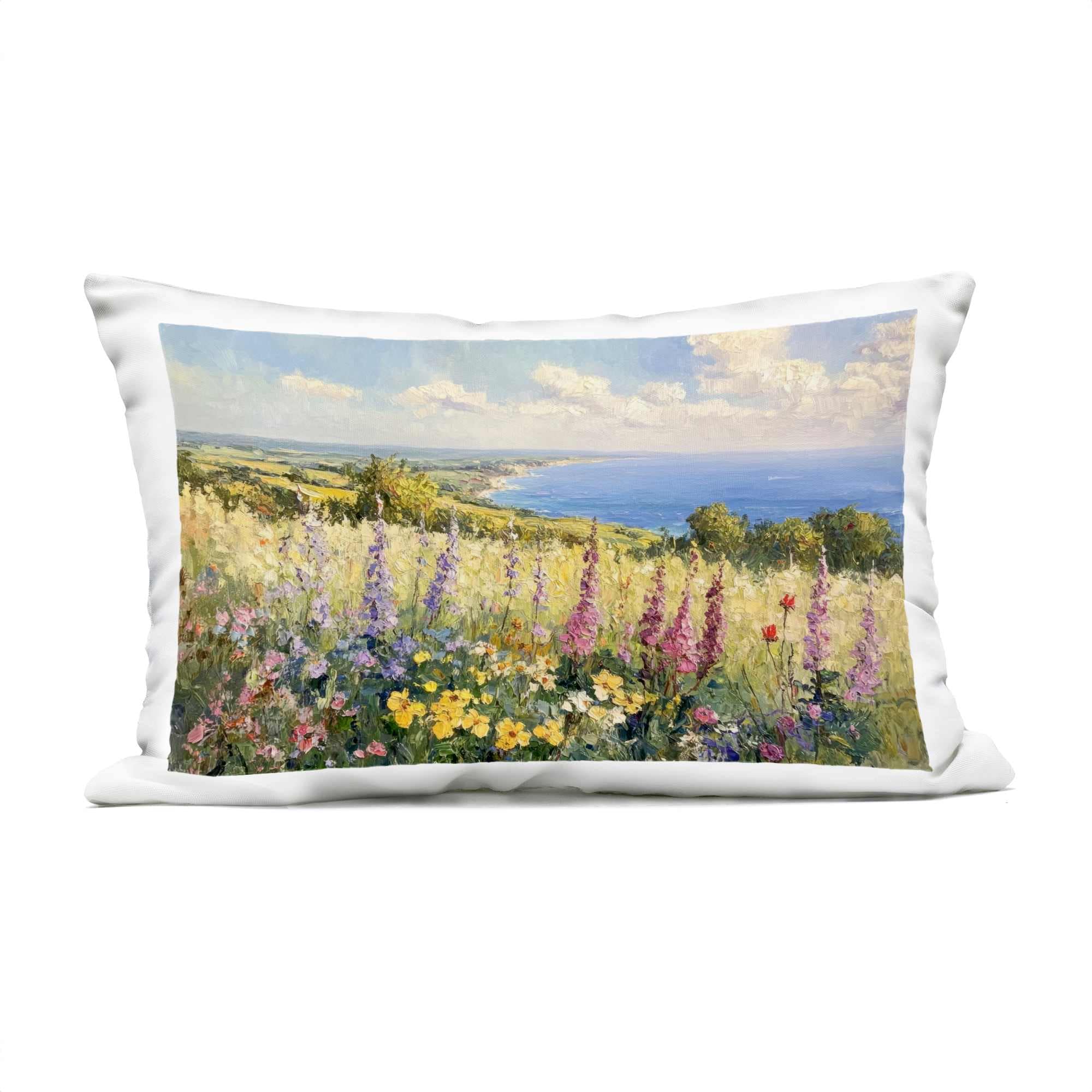 Stupell Industries - Pastel Hyacinth Seaside Garden Outdoor Printed Pillowdesign by Petal Prints...
