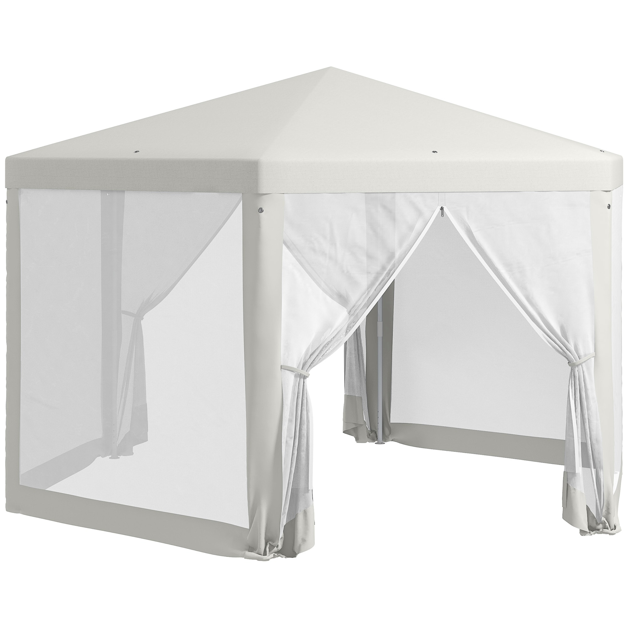 Kahomvis AOS-QP109-285 13-Feet x 11-Feet Hexagon White Pop-up canopy