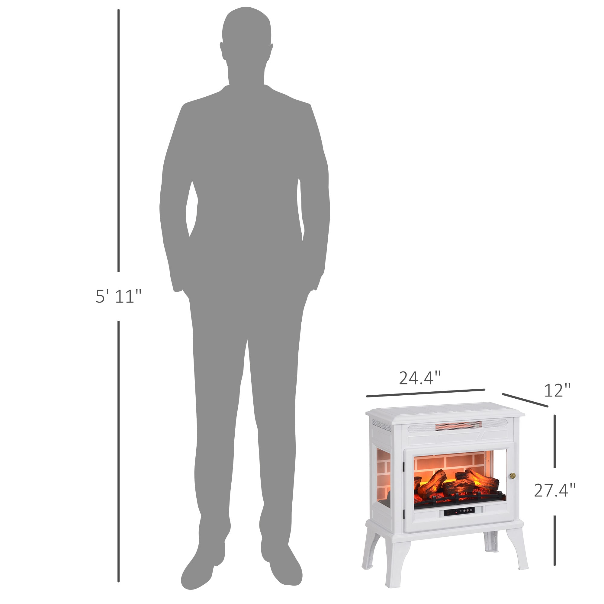 SINOFURN SYE740026WT Electric-Fireplaces - View #8