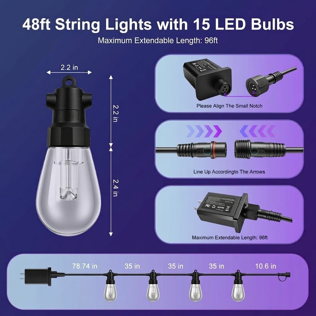 Misopily LMS0428T21 Patio-String-Lights - View #7