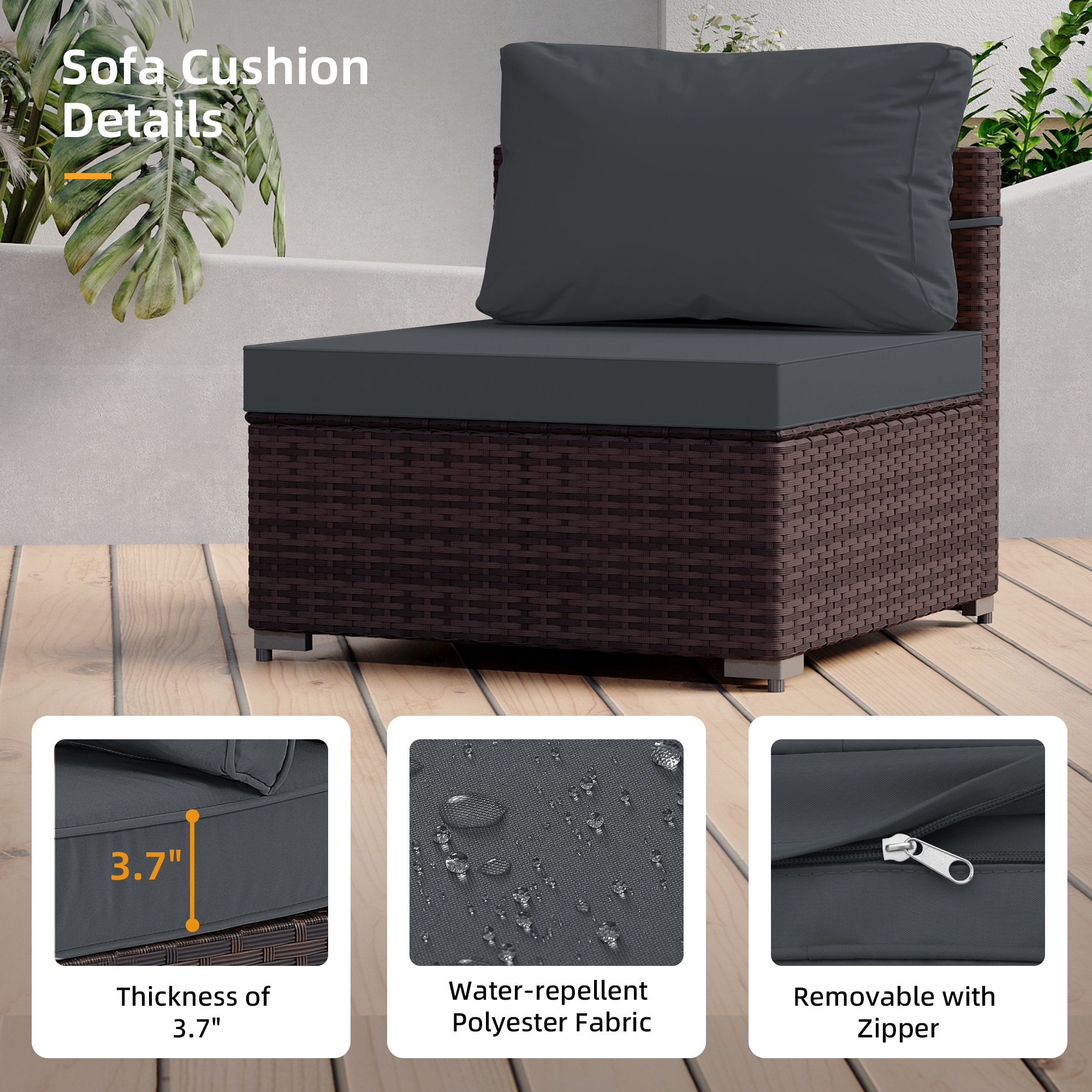 Patio Watcher TBSF-ABC56TDK-DGRAY Patio-Conversation-Sets - View #5