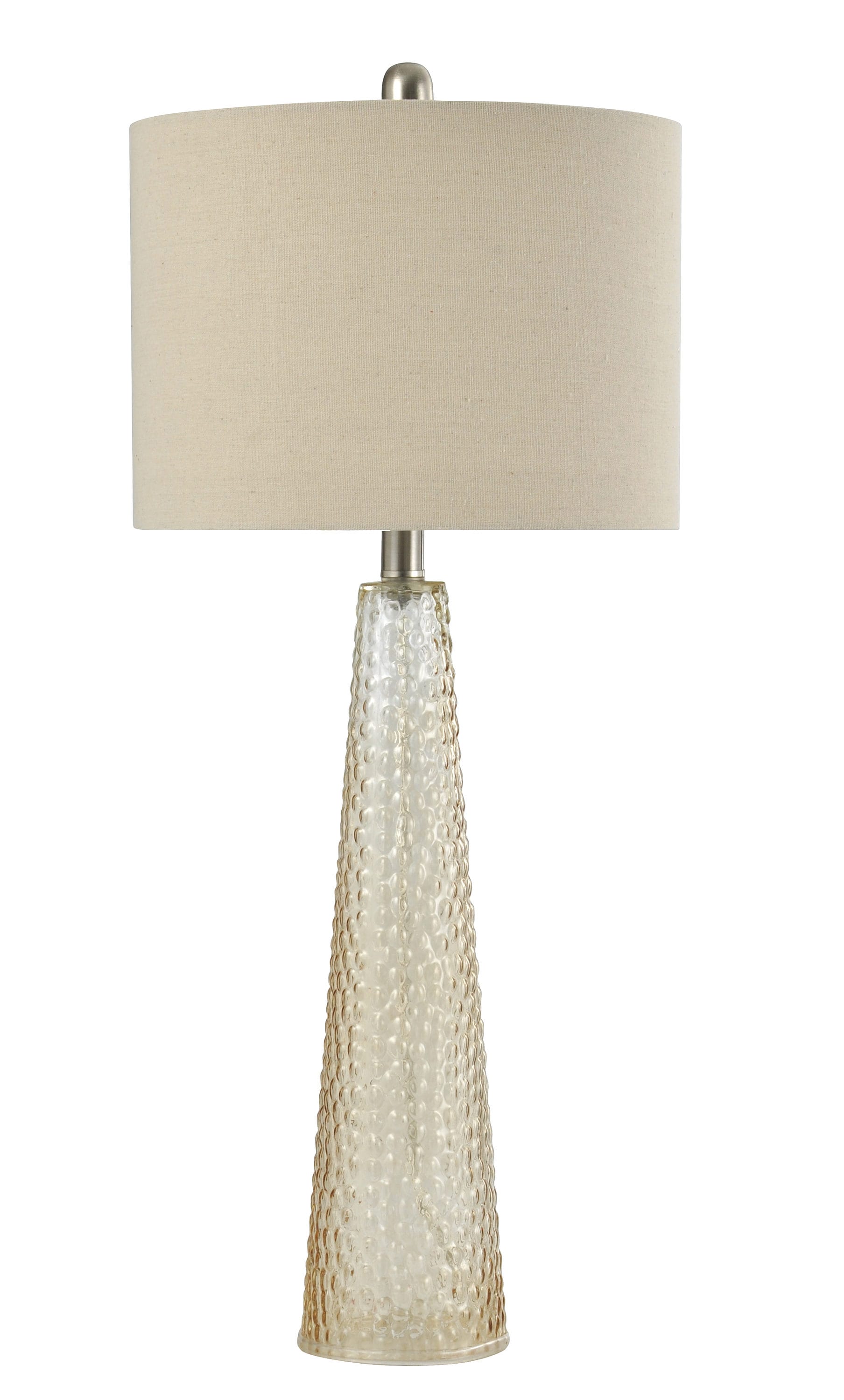 StyleCraft Home Collection L32003ADS 28.5-in Amber Mist On/Off switch Table Lamp with Fabric Shade