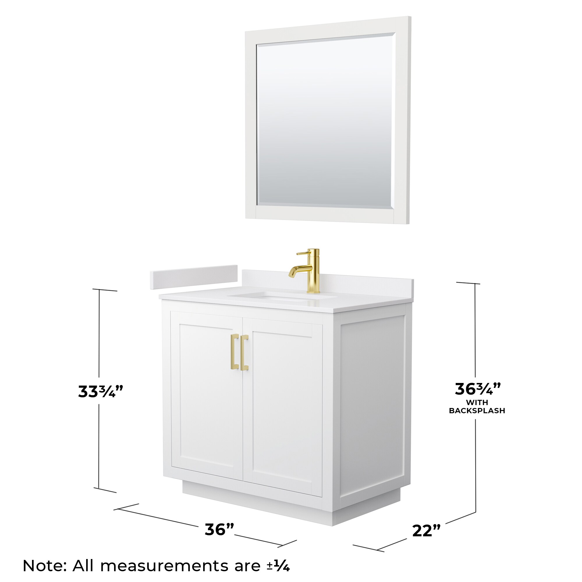 Wyndham Collection WCF292936SWGWCUNSM34 Bath-Vanity-Combo - View #6