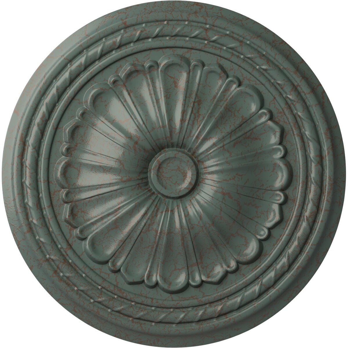 Ekena Millwork CM20ALCBC Alexa 20.5-in W x 20.5-in L Painted Cloud Burst Crackle Polyurethane Whole Ceiling Medallion