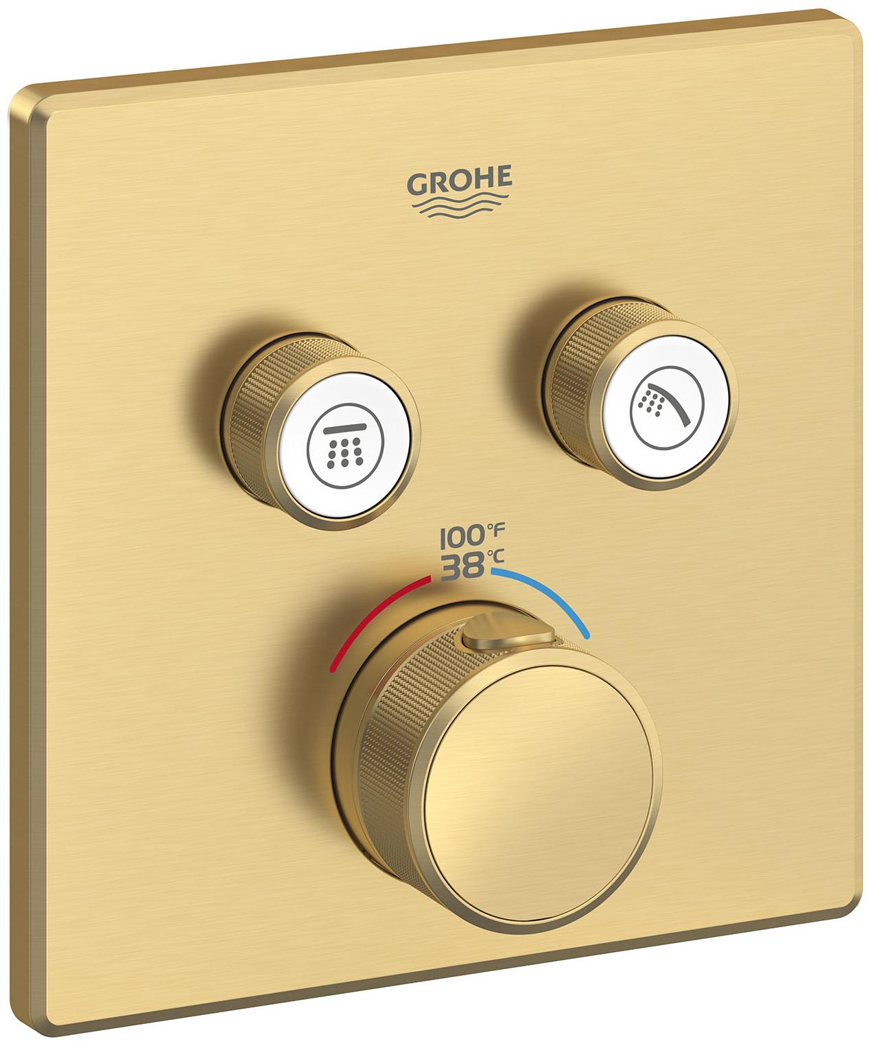 GROHE 29141GN0 Brushed Cool Sunrise Sold separately Sold separately 6.25-Inches Shower Faucet