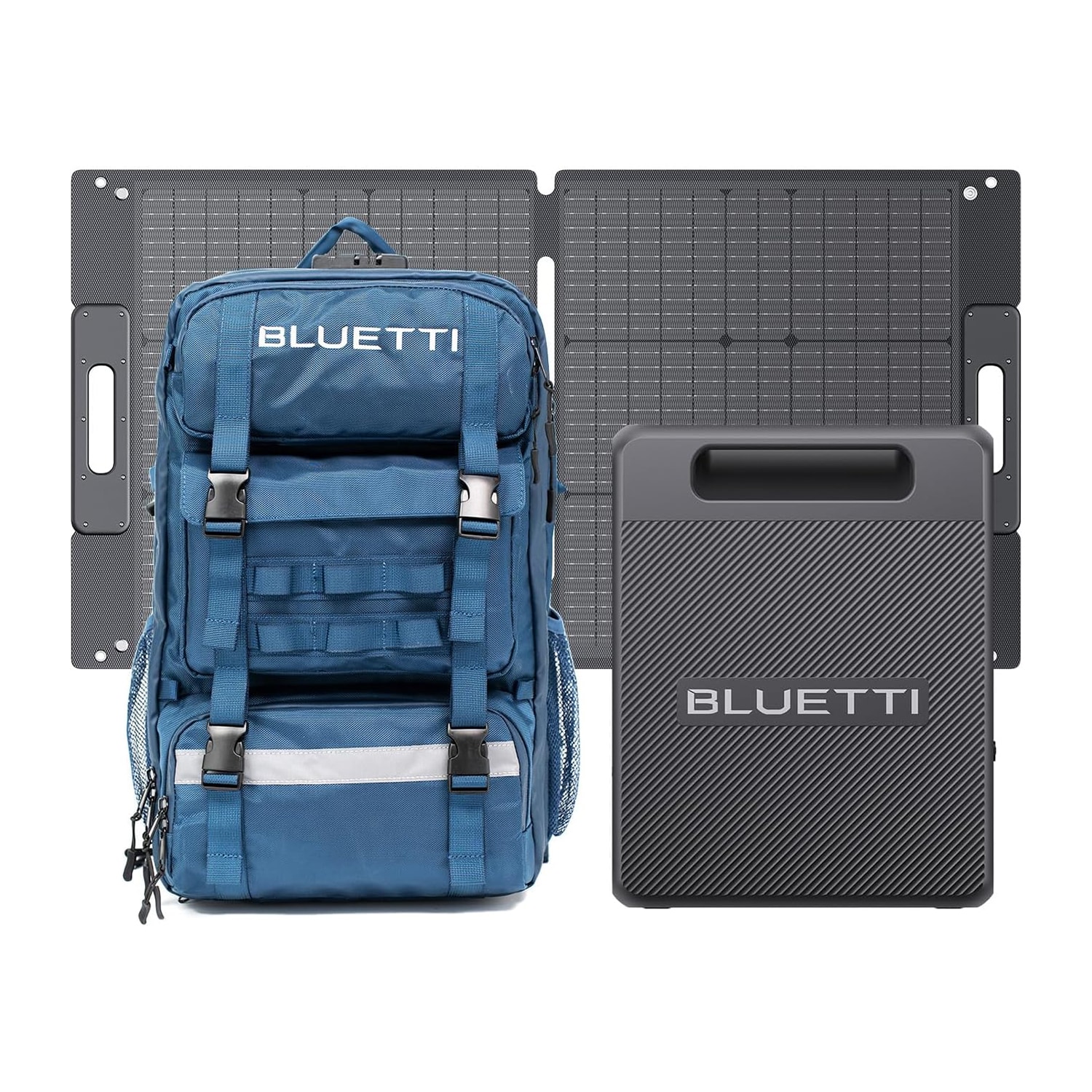 BLUETTI HF2+PV100-LWSUS Handsfree 512Wh with Backpack 700 -Watts Portable Power Station 1 Solar Panels Included