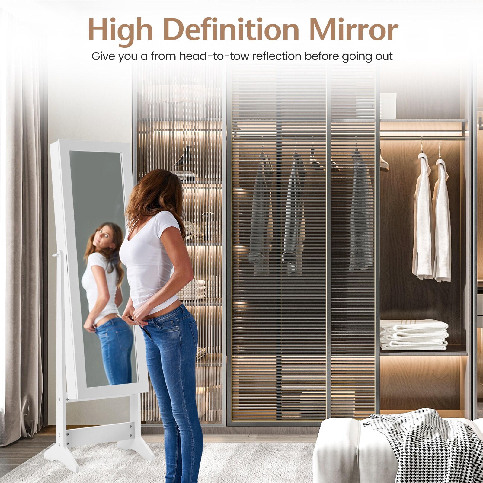 Slickblue D-CO-HW91466WH Jewelry-Armoires - View #8