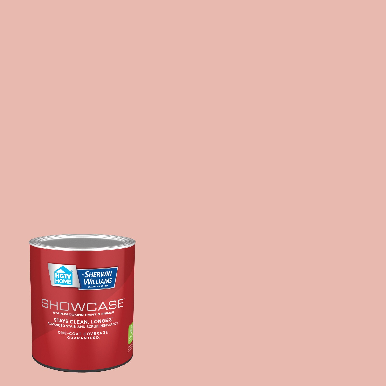 HGTV HOME by Sherwin-Williams HGSW0026-935225 Showcase Satin Rachel Pink HGSW0026 Acrylic Interior Paint Paint + Primer ( 1-quart )