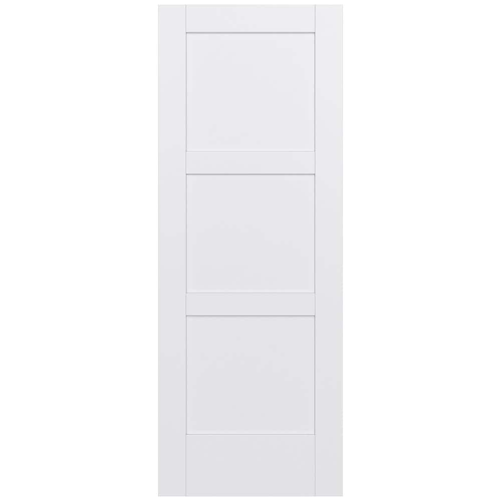 JELD-WEN MODA 1035W 24-in x 80-in 3-panel Square Smooth Solid Core ...