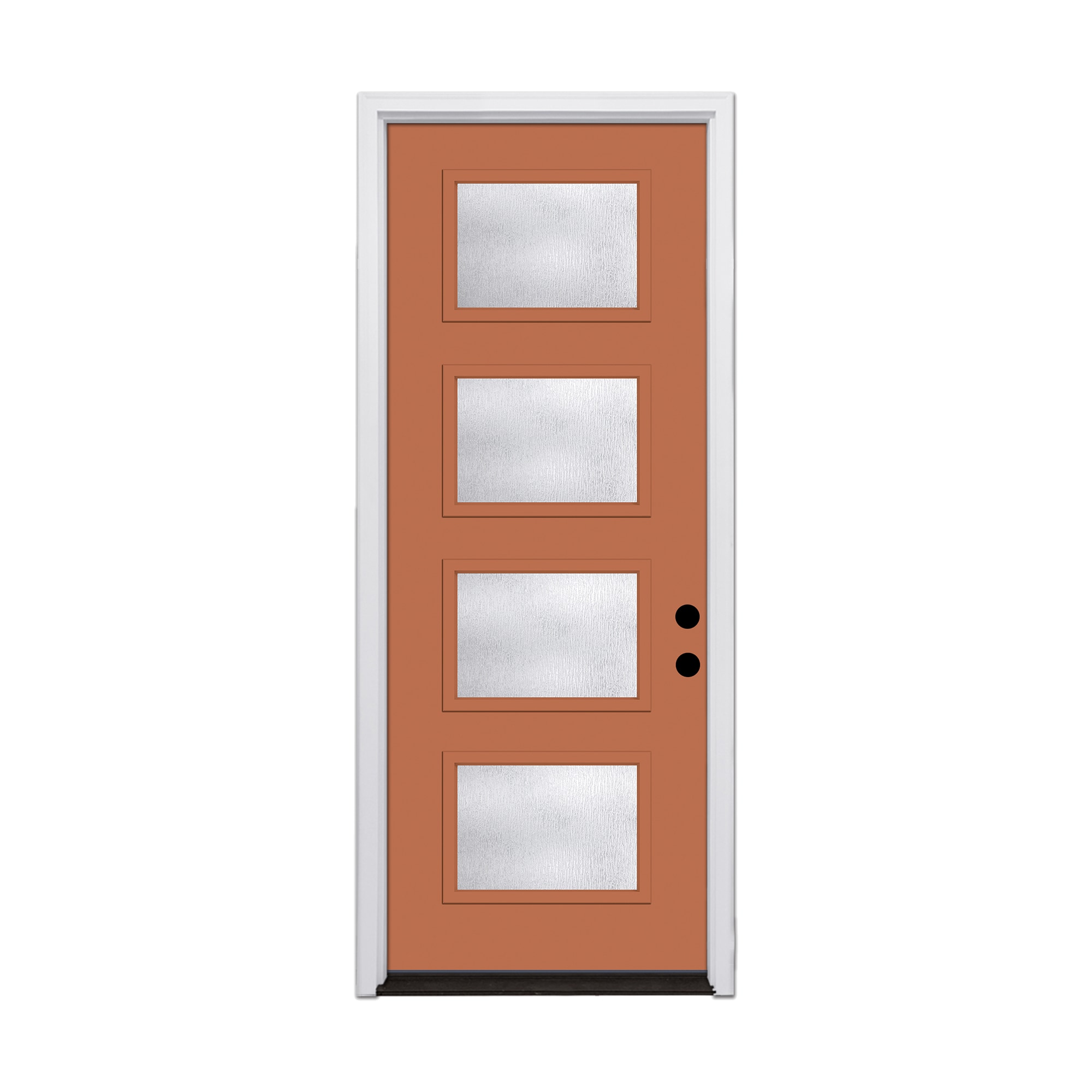 Therma-Tru 36-in x 96-in Fiberglass Pulse Lite Painted Prehung Front Door with Brickmould Insulating Core
