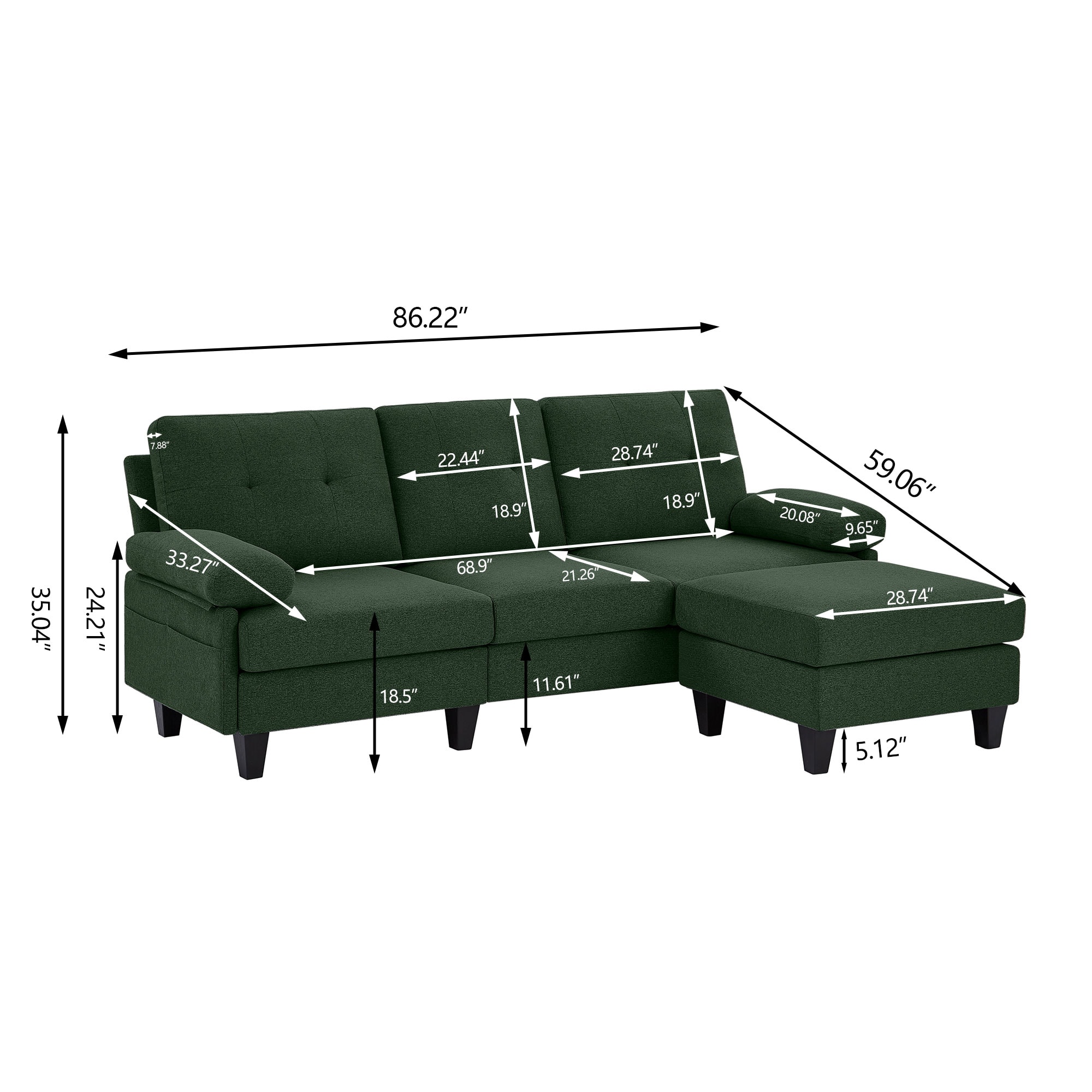 Jarenie YMX08BK Sofas-Loveseats - View #4