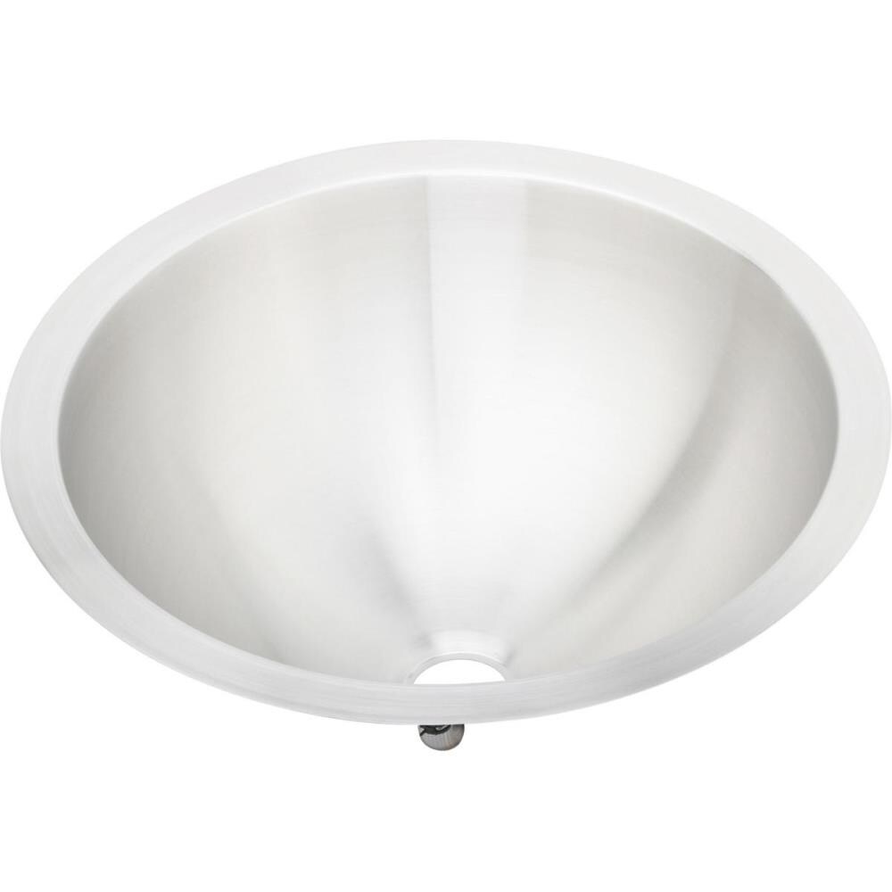 Elkay Asana Lustrous Satin Stainless Steel Drop In Round Modern Bathroom Sink With Overflow 4588