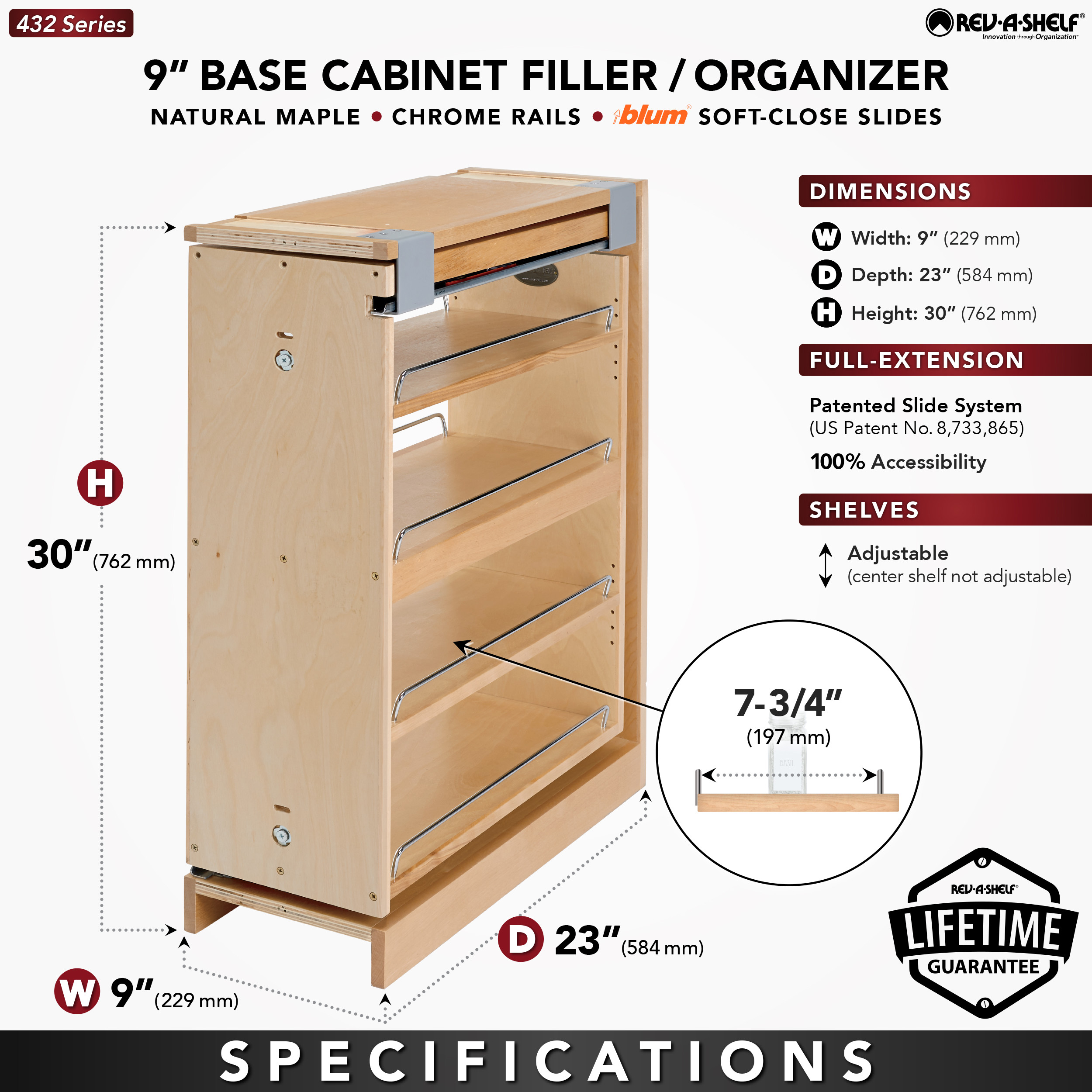 Rev-A-Shelf 432-BFSC-9C Pull-Out-Cabinet-Baskets - View #2