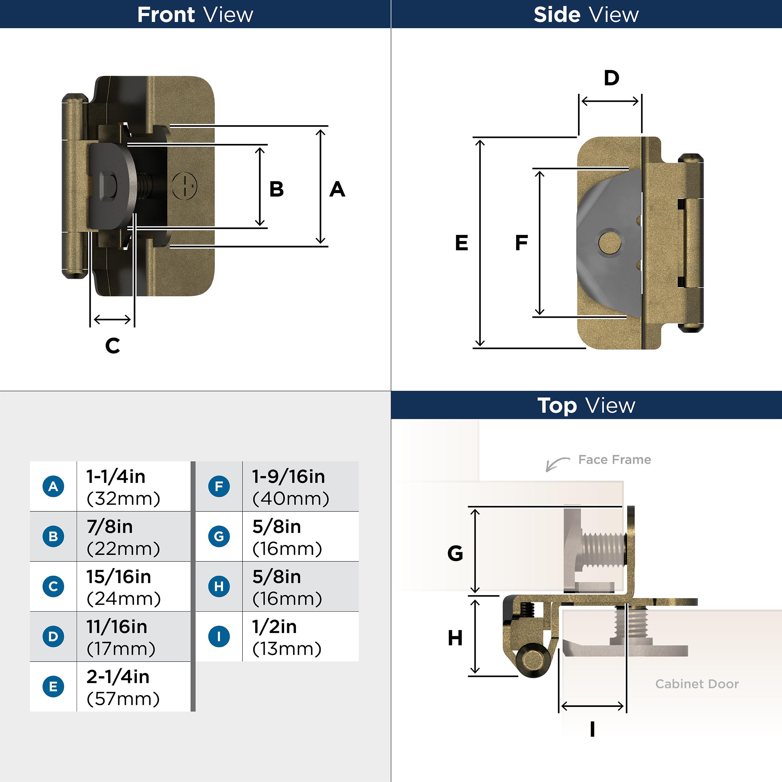 Amerock BPR8704BB Cabinet-Hinges - View #5