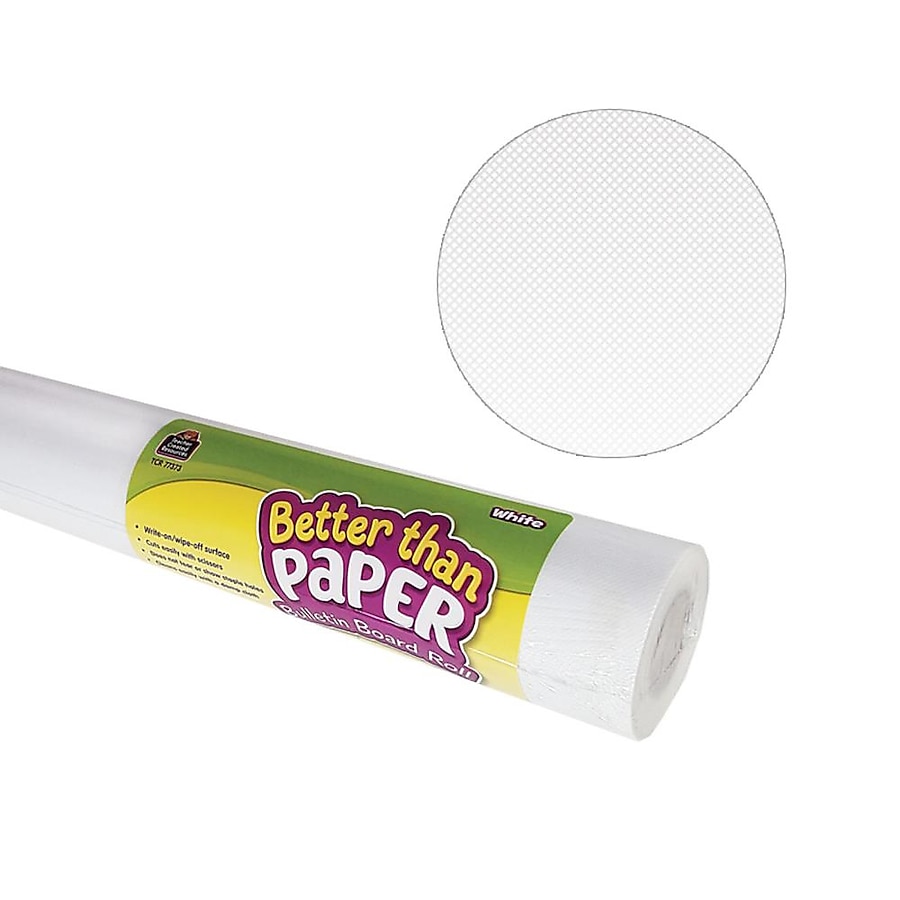 Better Than Paper Bulletin Board Roll, 4 ft x 12 ft, White Better Than Paper Bulletin Board Roll, 4 ft x 12 ft, White
