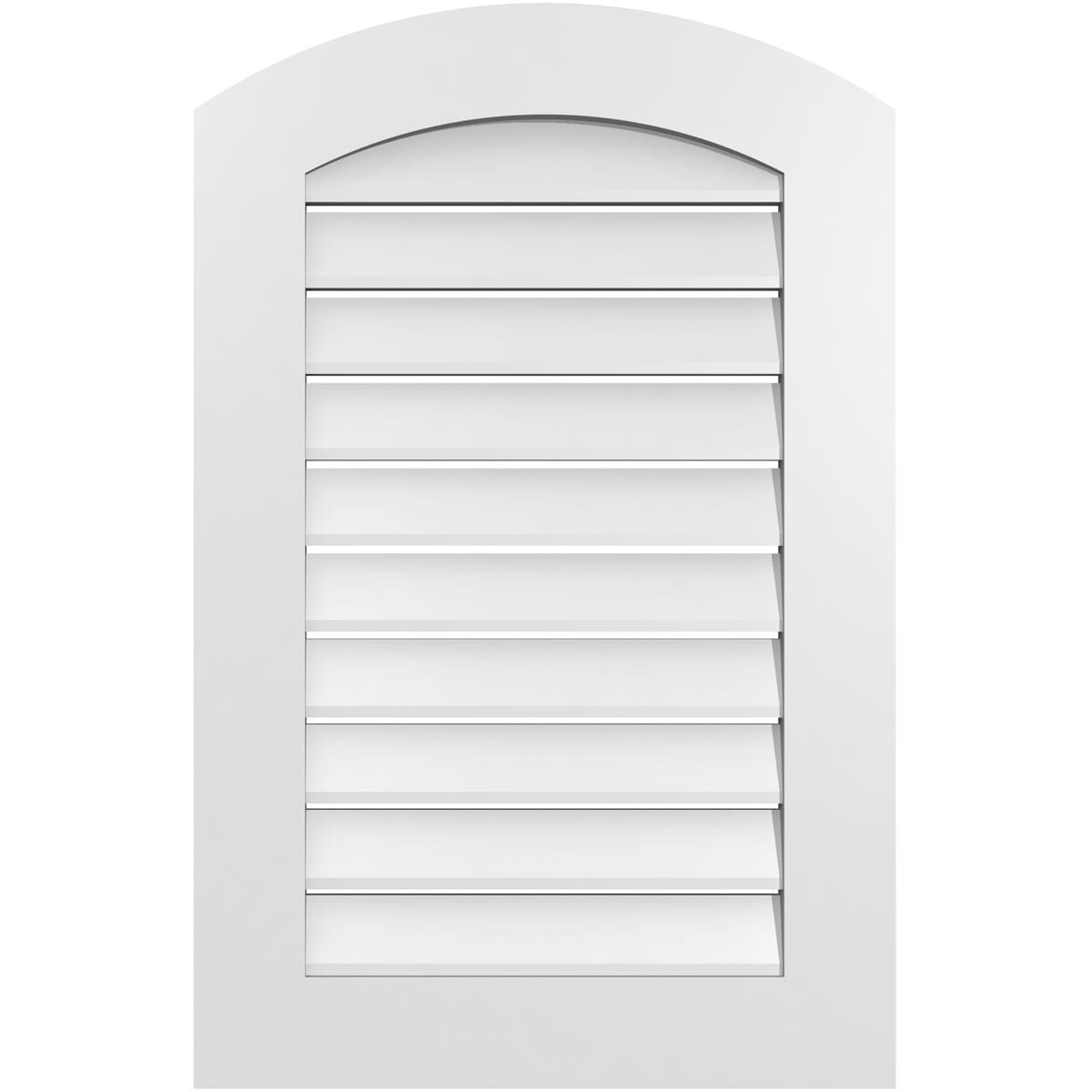 Ekena Millwork GVPAR22X3401SF 22-Inches x 34-Inches Off-white Round top PVC Gable Louver Vent
