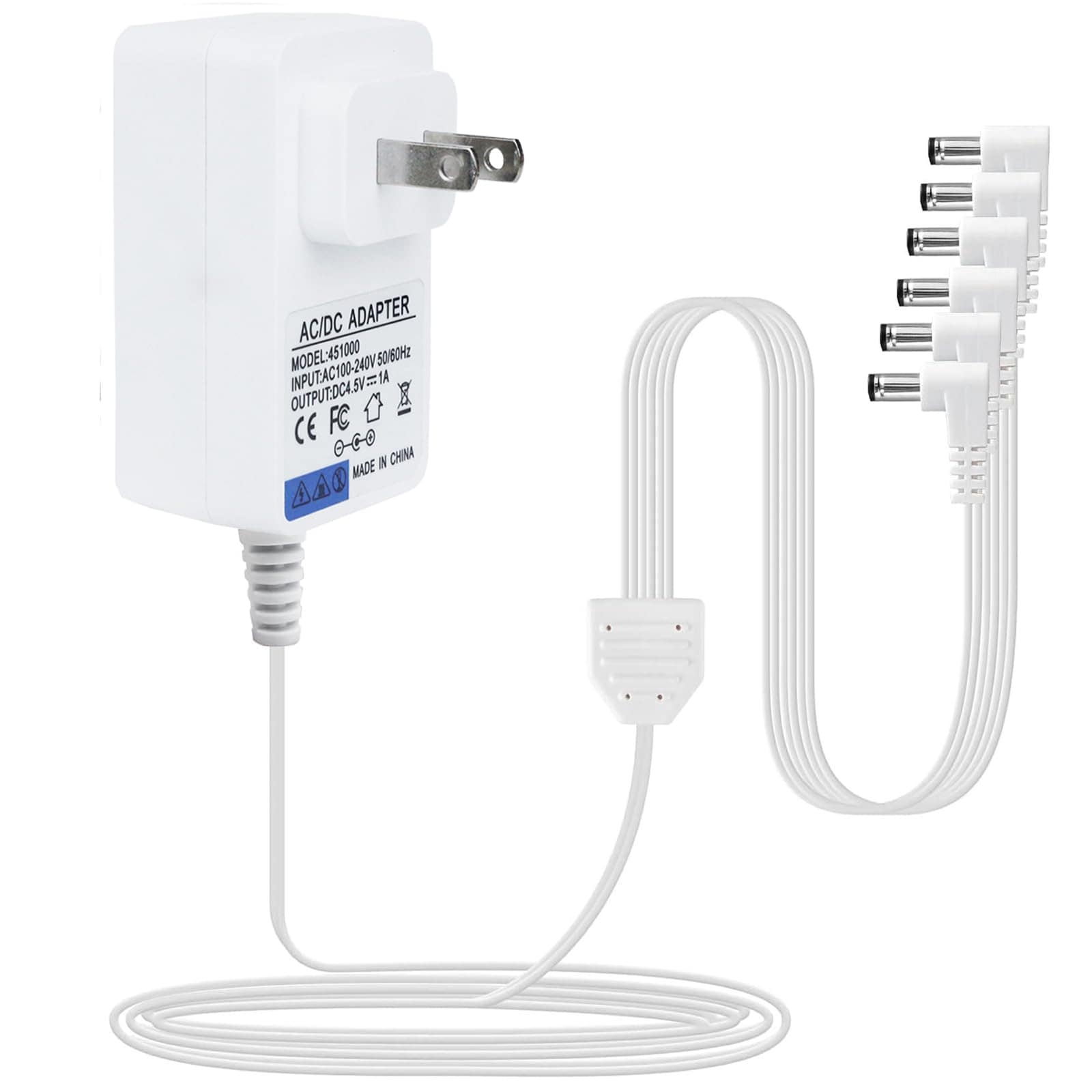 AOIZGMY  4 5V Power Adapter 6 Output White for Christmas Village Micro Lighting Building Decoration Accessories UL Certified Flame Retardant