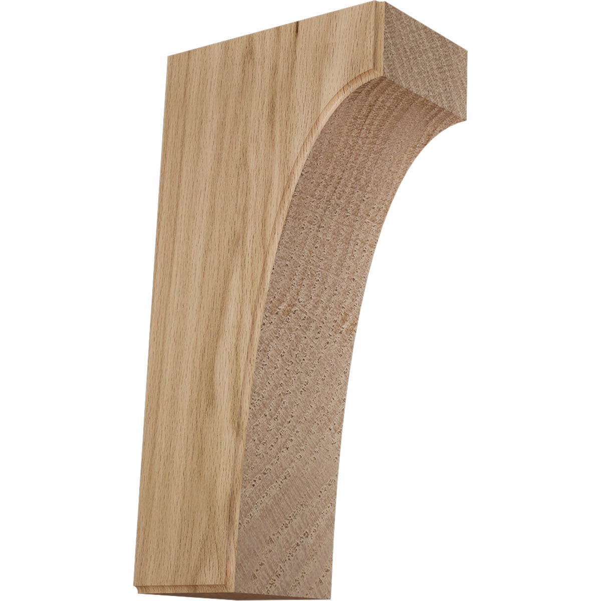 Ekena Millwork BKTW04X06X12CVRO Clarksville 3-1/2-in x 6-in x 12-in Red oak Brown Wood Standard bracket
