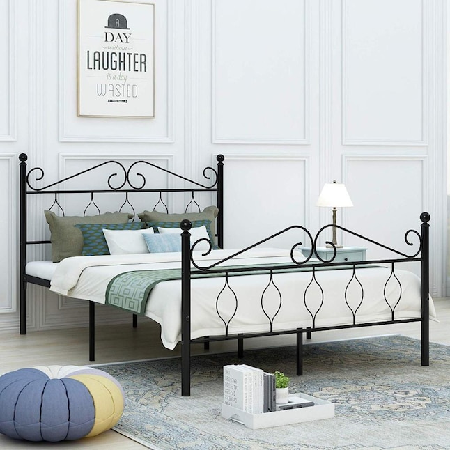 Metal Bed Frame Heavy Duty, Black Metal Twin Headboard And Footboard Full Size Bed Frame Dimensions