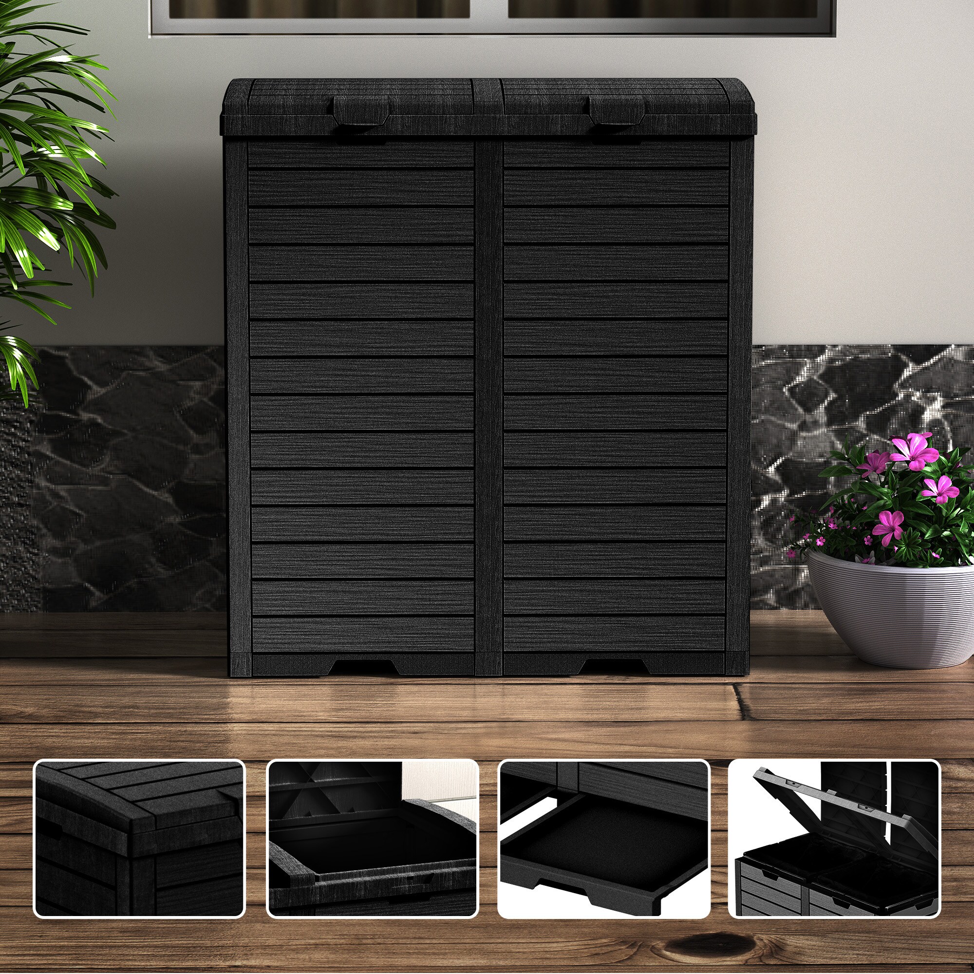 Clihome CL-BT31800BK1 Vinyl-Resin-Storage-Buildings - View #14
