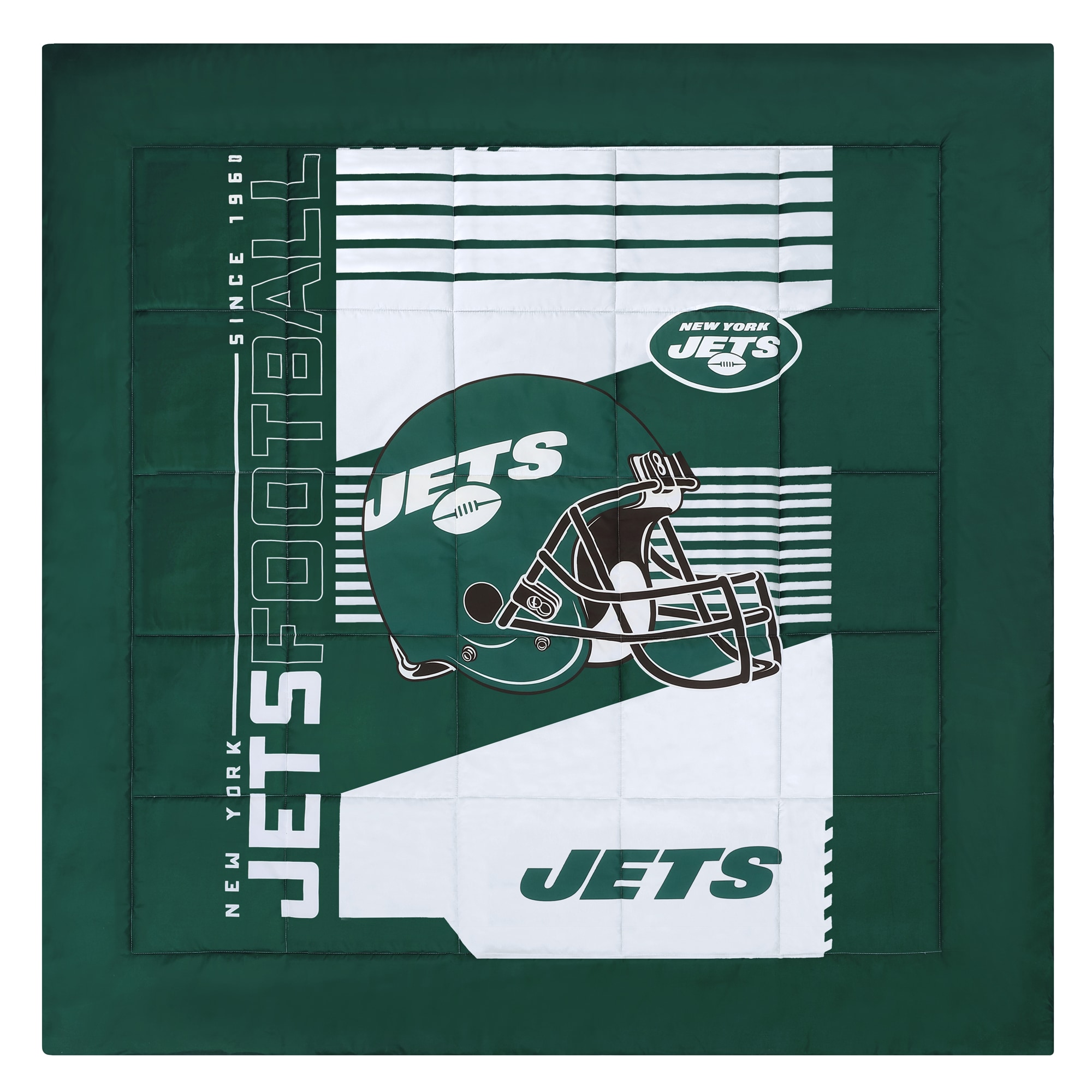 19 x 30 Green & White NFL New York Jets Rectangular Holiday Starter Mat