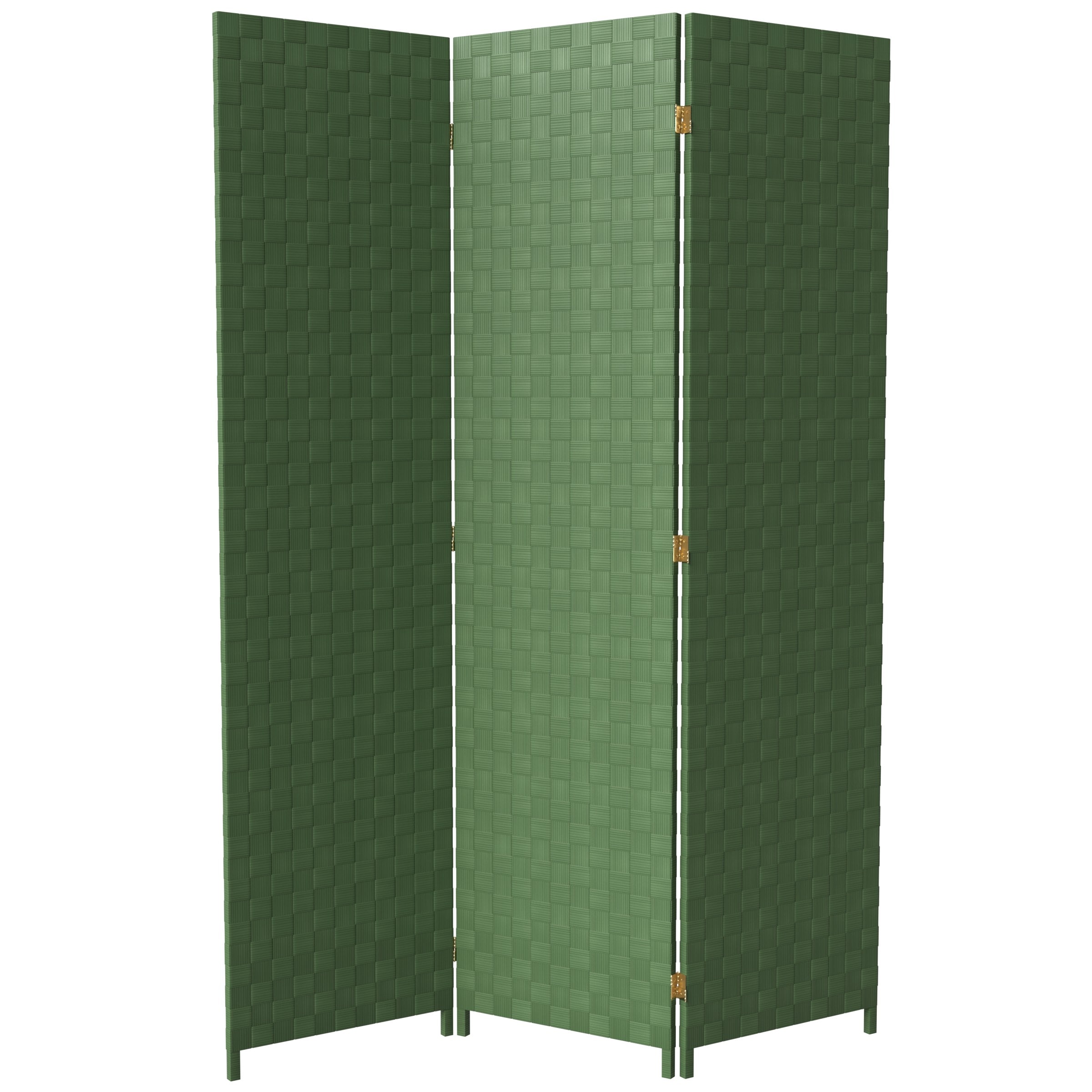Oriental Furniture FB-OUTSCR-3P-GRN 52.5-Inches W x 71-Inches H Green Vinyl/Polyresin Outdoor Privacy Screen