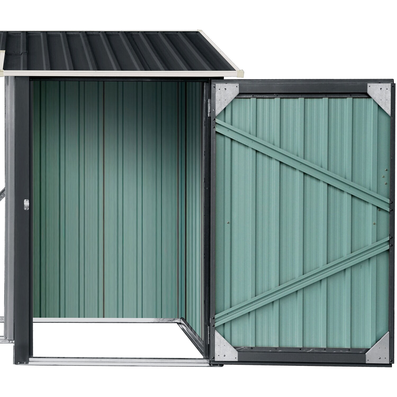 Hanover HANMLTIWDSHD-GRY Metal-Storage-Buildings-Sheds - View #7