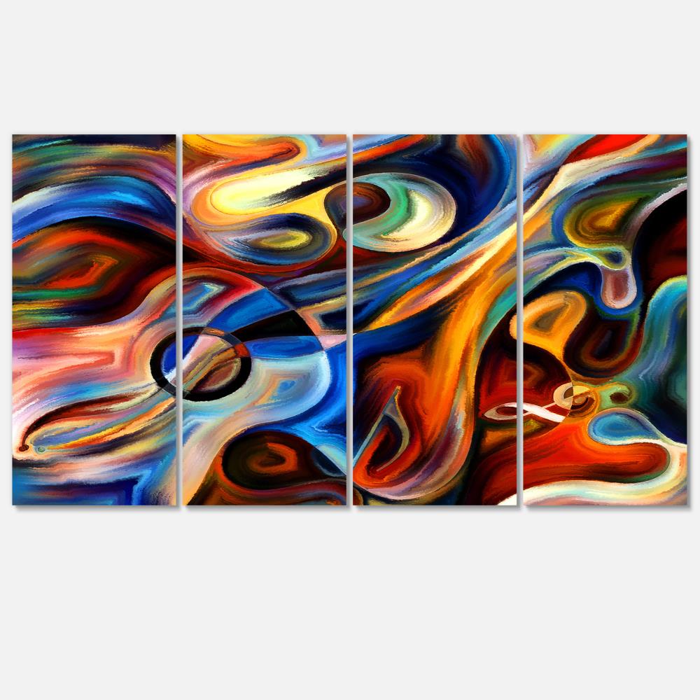 Designart 28-in H x 48-in W Modern Print on Canvas in the Wall Art ...