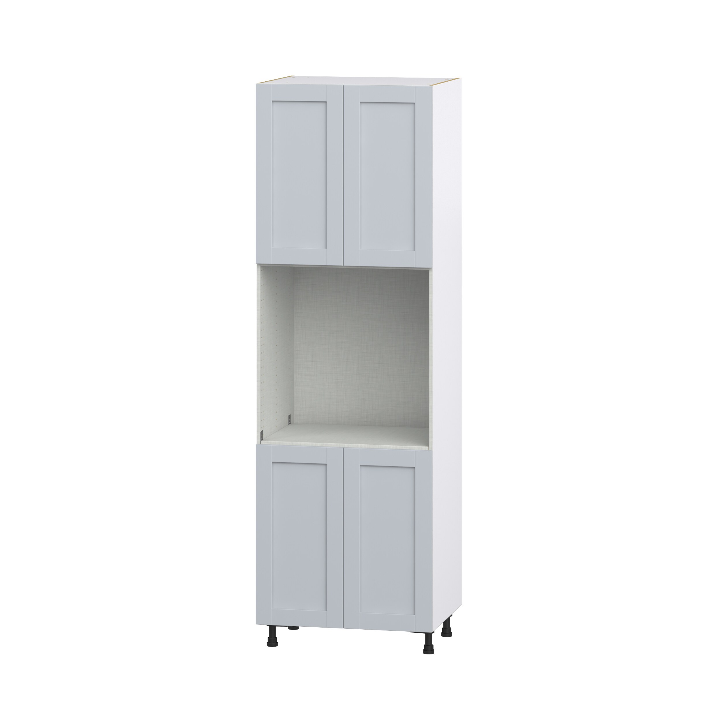 Hugo&Borg DSTO3094.5-CH Charlesberg 30-in W x 94.5-in H x 24-in D Light Gray Single oven Pantry Fully assembled Cabinet (Recessed Panel Shaker)