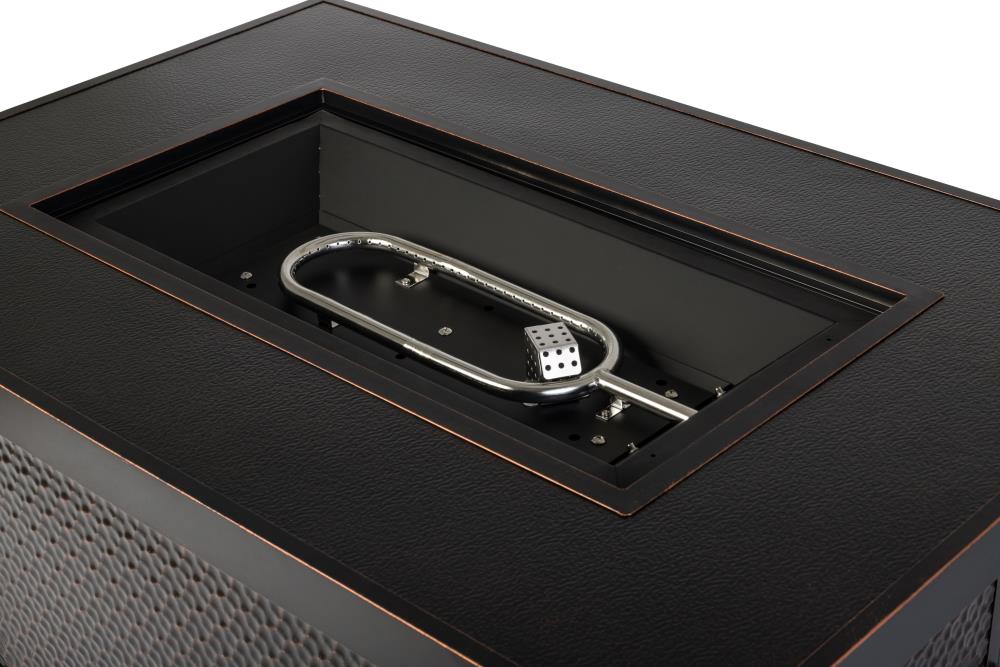 Weyland 50" Bronze Aluminum Gas Fire Pit Table